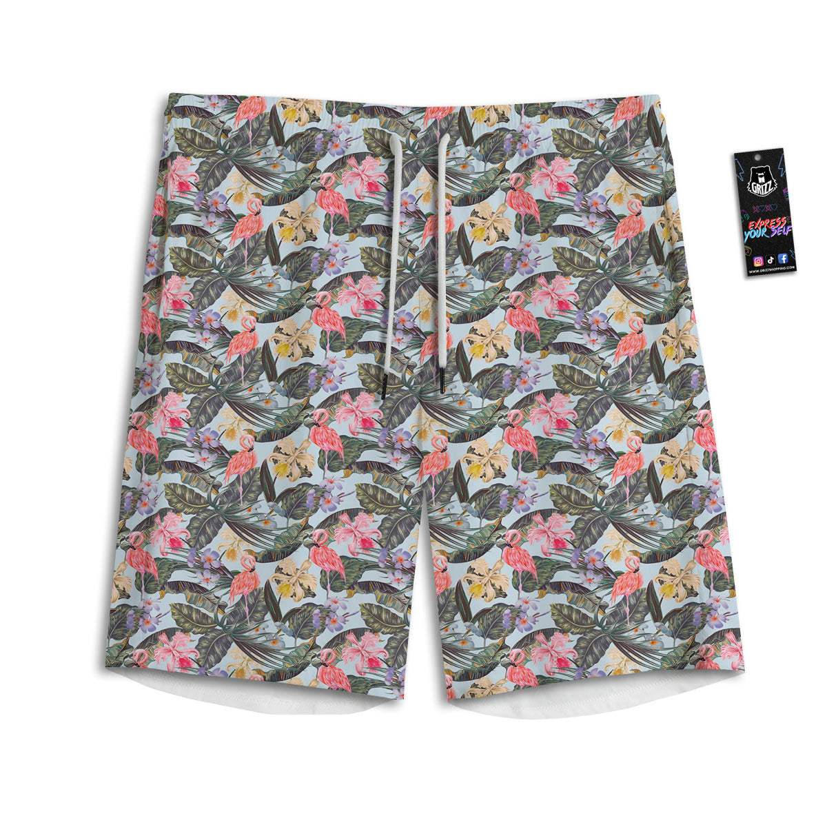 Flying Bird Mandala Print Pattern Men's Athletic Shorts