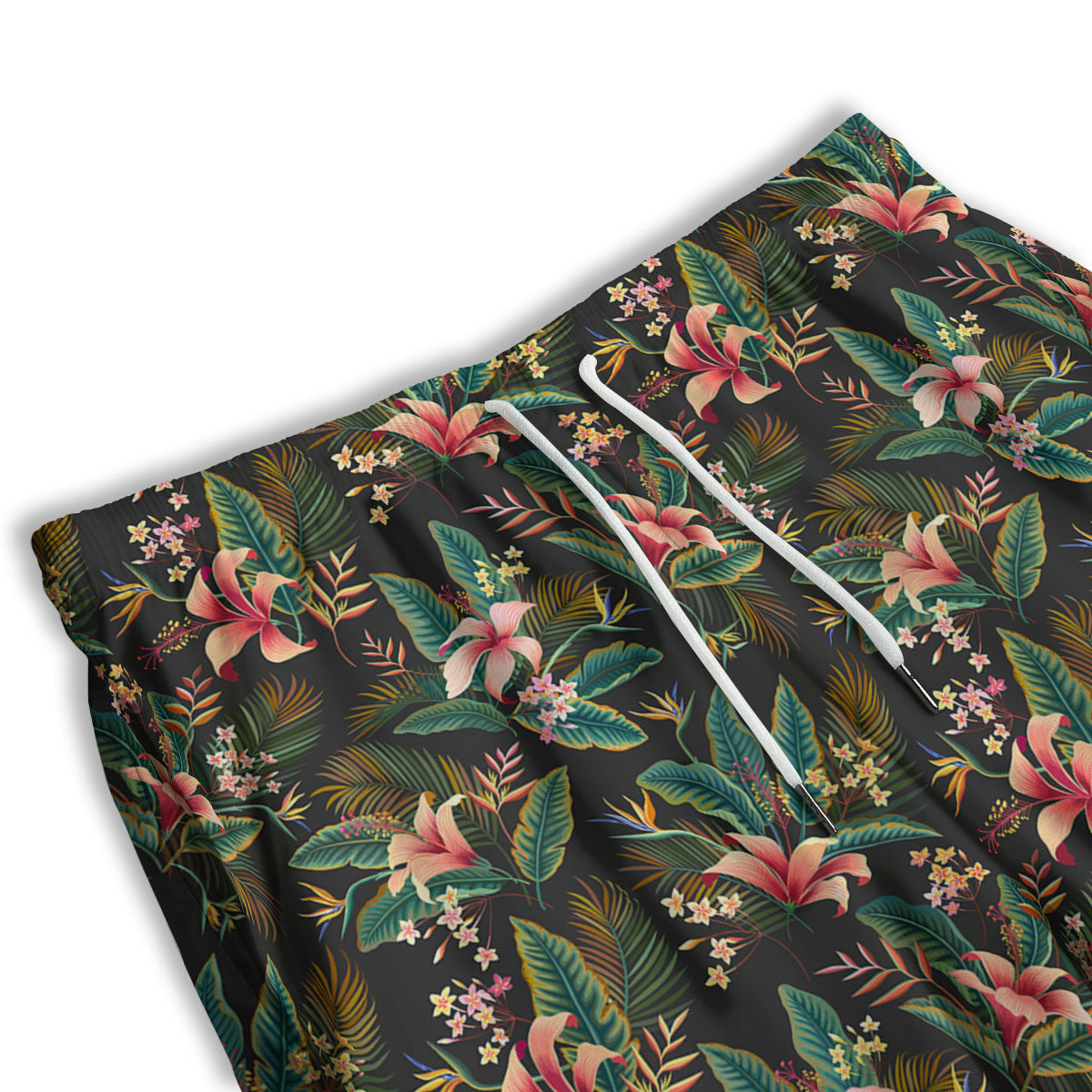 Floral Hawaiian Print Pattern Men's Athletic Shorts