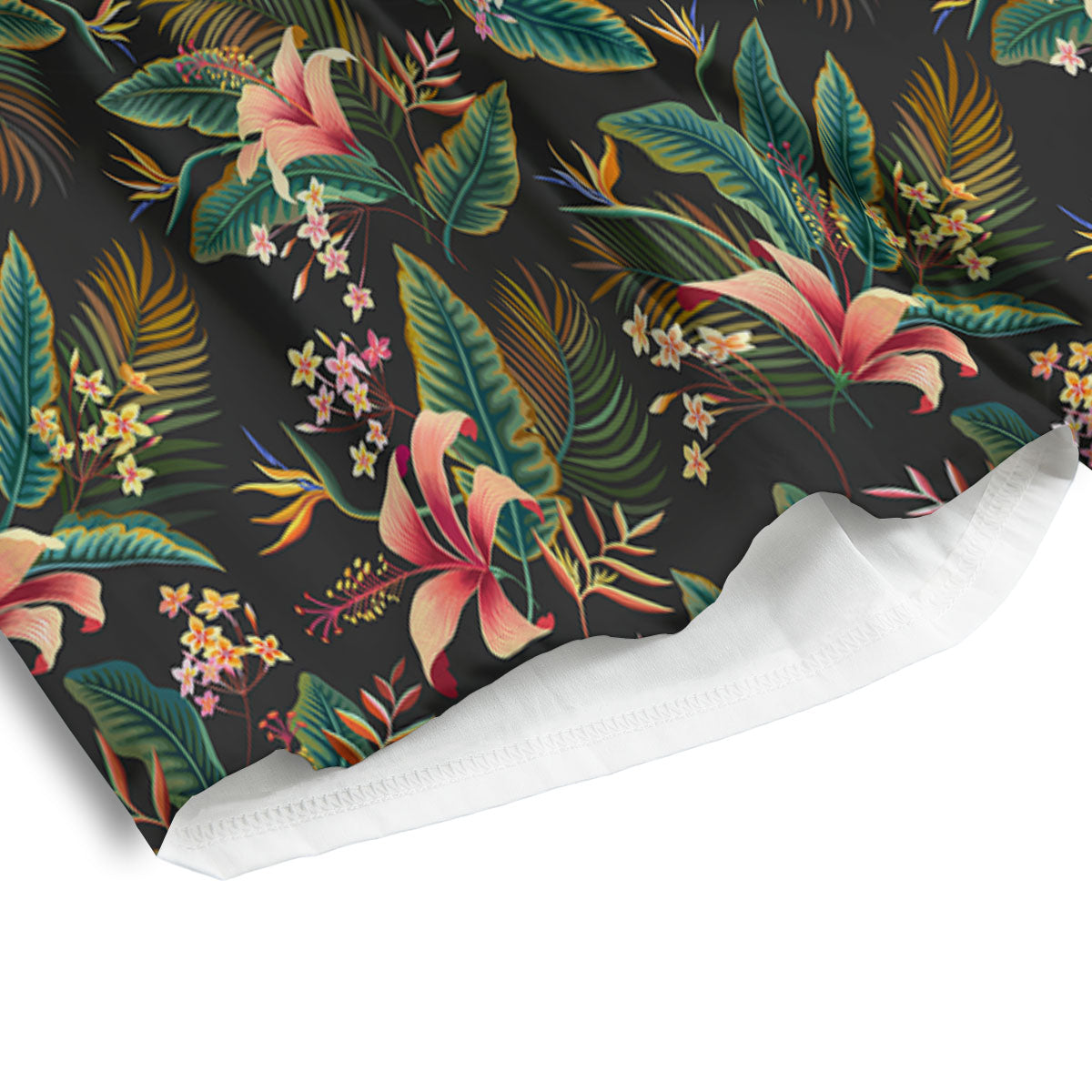 Floral Hawaiian Print Pattern Men's Athletic Shorts