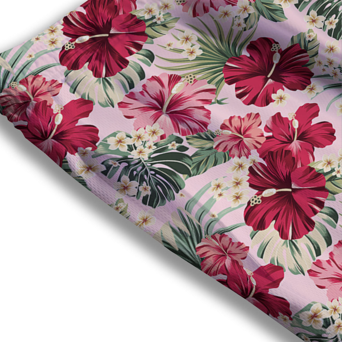 Floral Hibiscus Flower Print Pattern Mesh Shorts-grizzshop