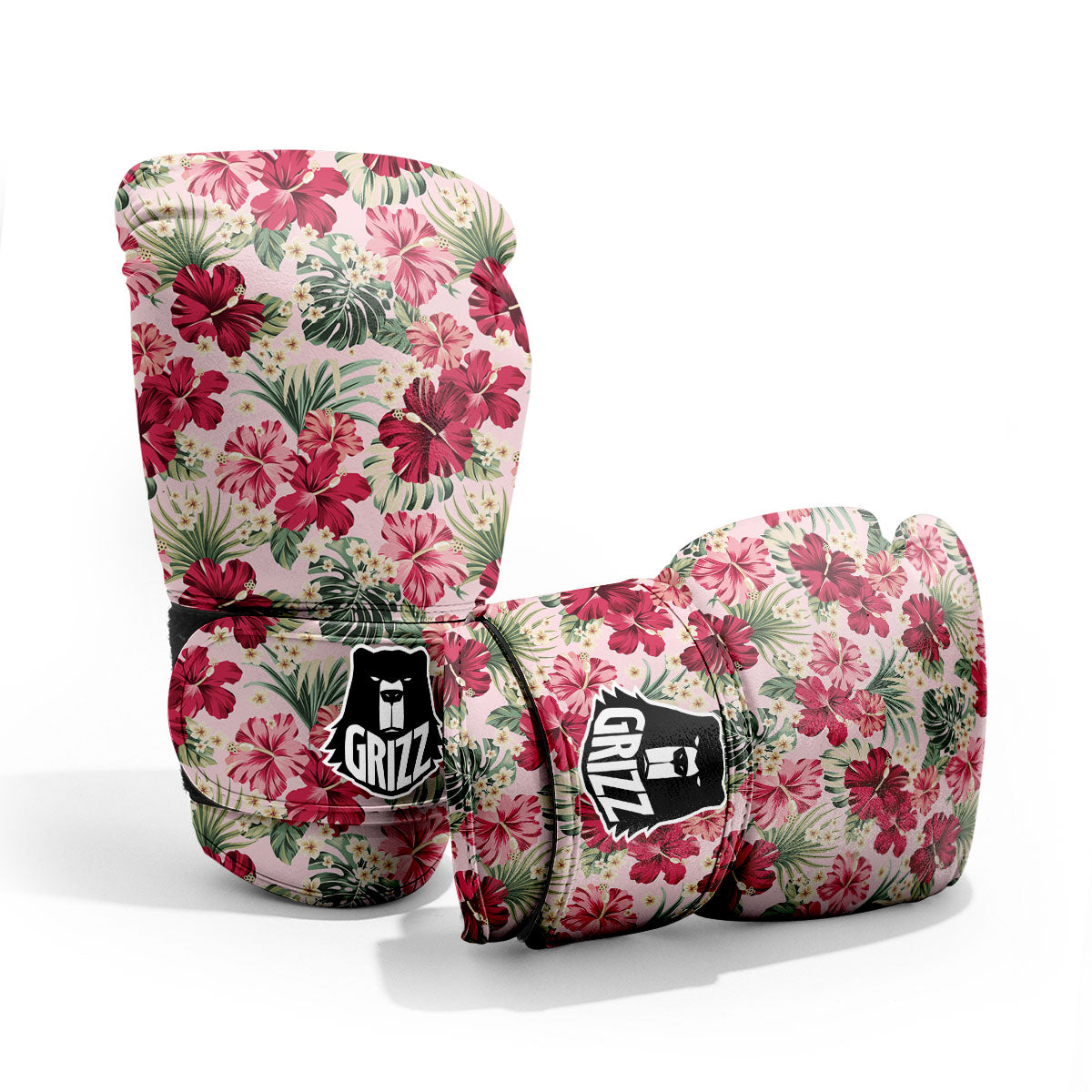 Floral Hibiscus Flower Print Pattern Pro Boxing Glove