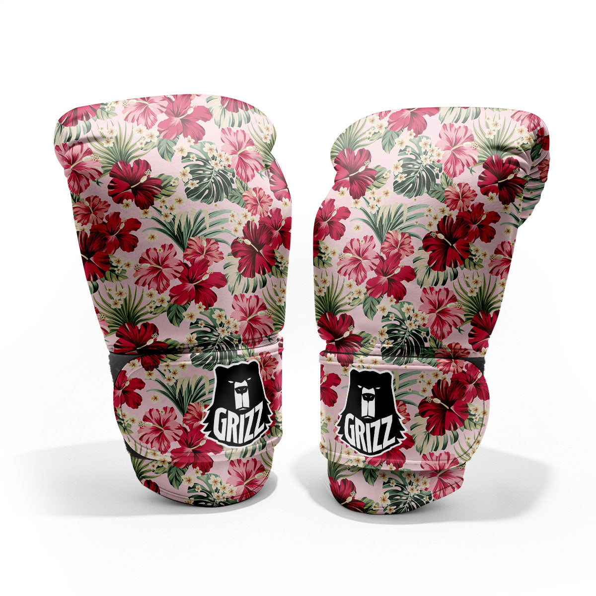 Floral Hibiscus Flower Print Pattern Pro Boxing Glove