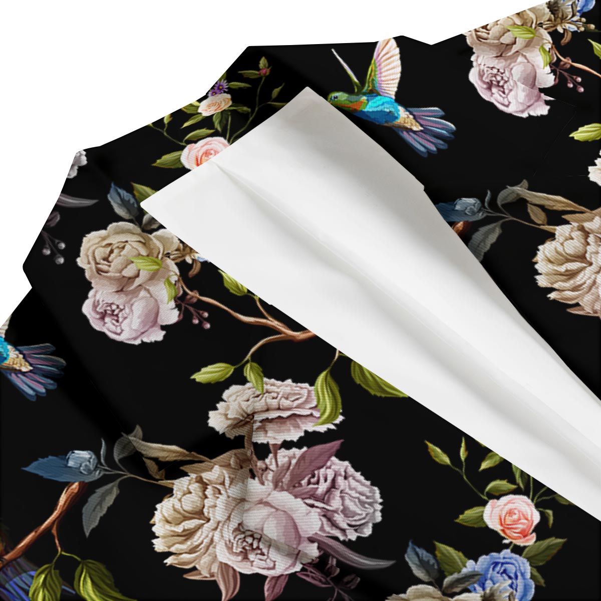 Floral Hummingbird Men's Blazer-grizzshop