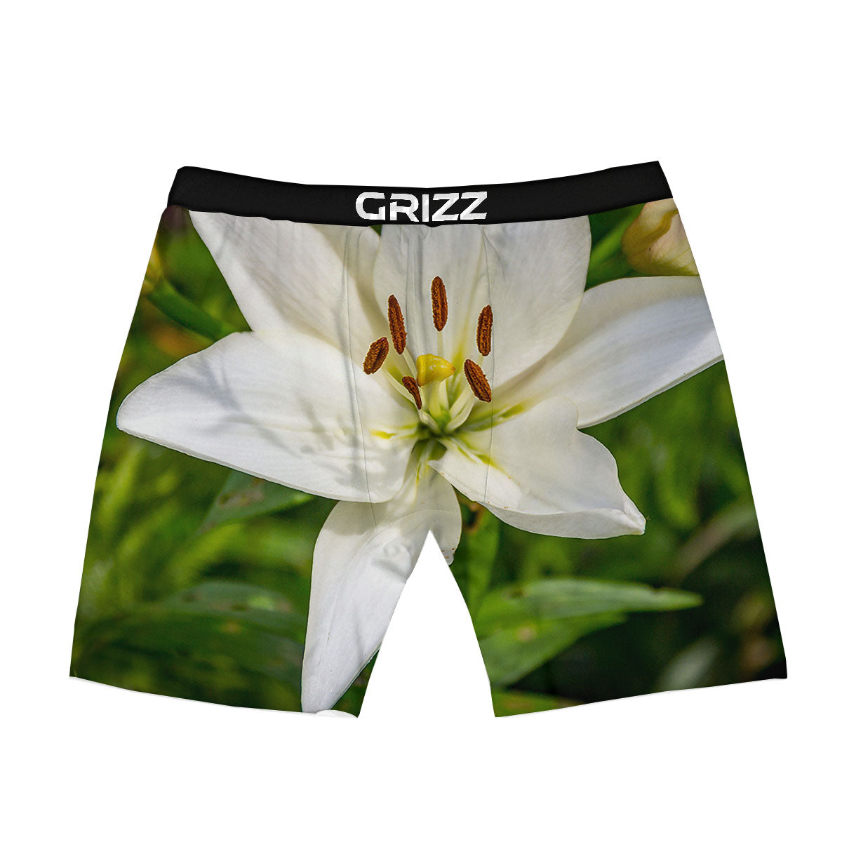 Floral Lily Print Boxer Briefs-grizzshop