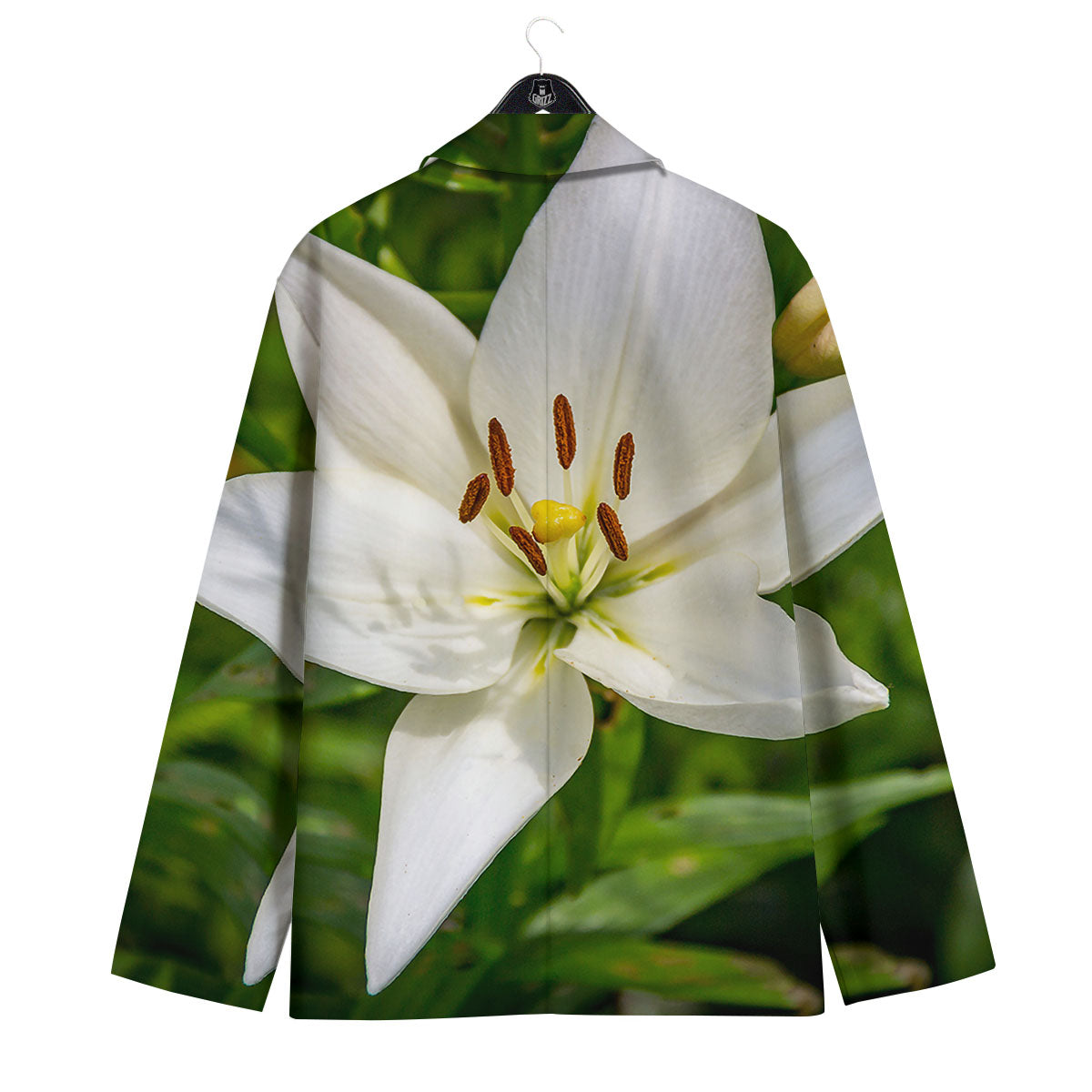 Floral Lily Print Men's Sport Coat-grizzshop