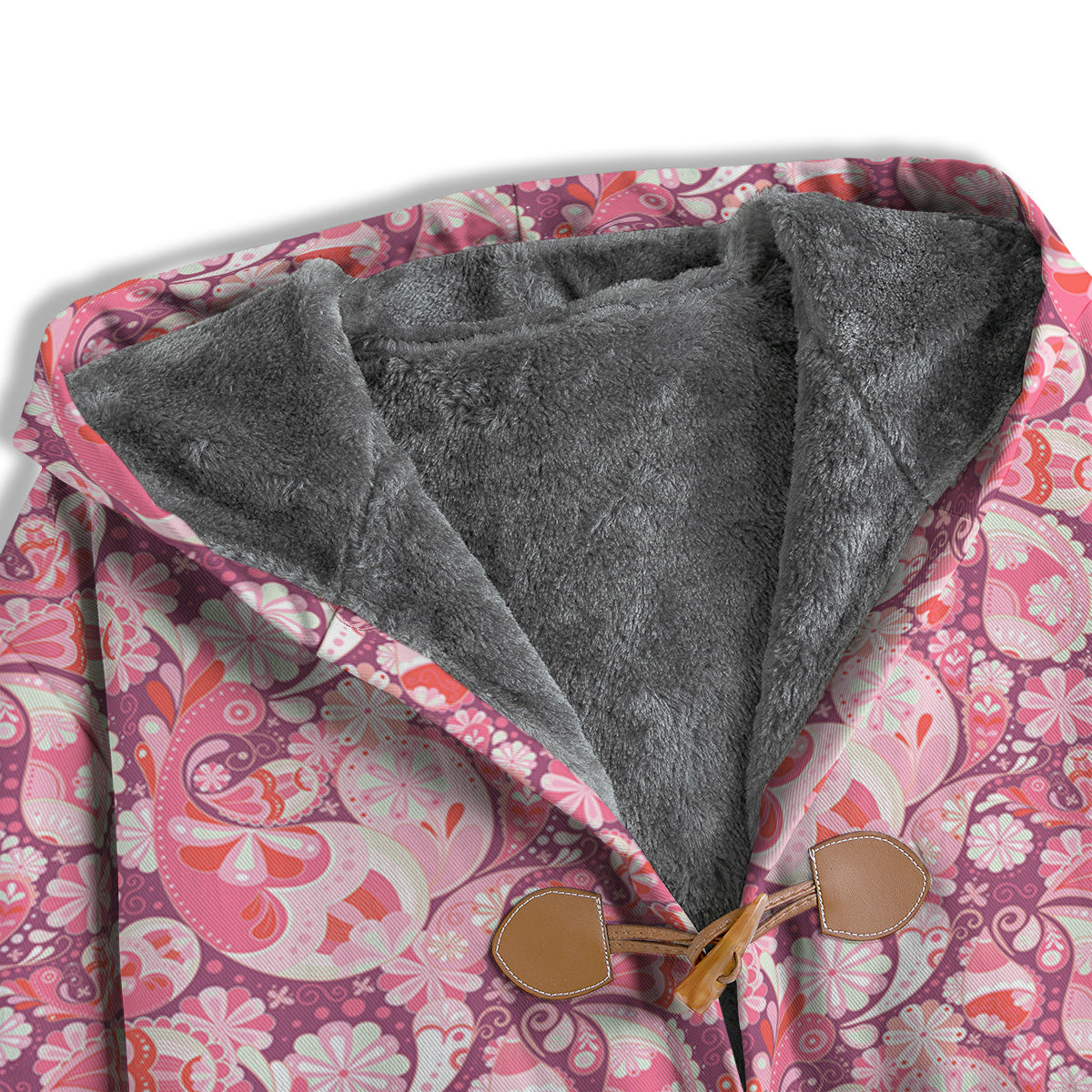 Floral Pink Paisley Print Pattern Men's Windbreaker Jacket-grizzshop