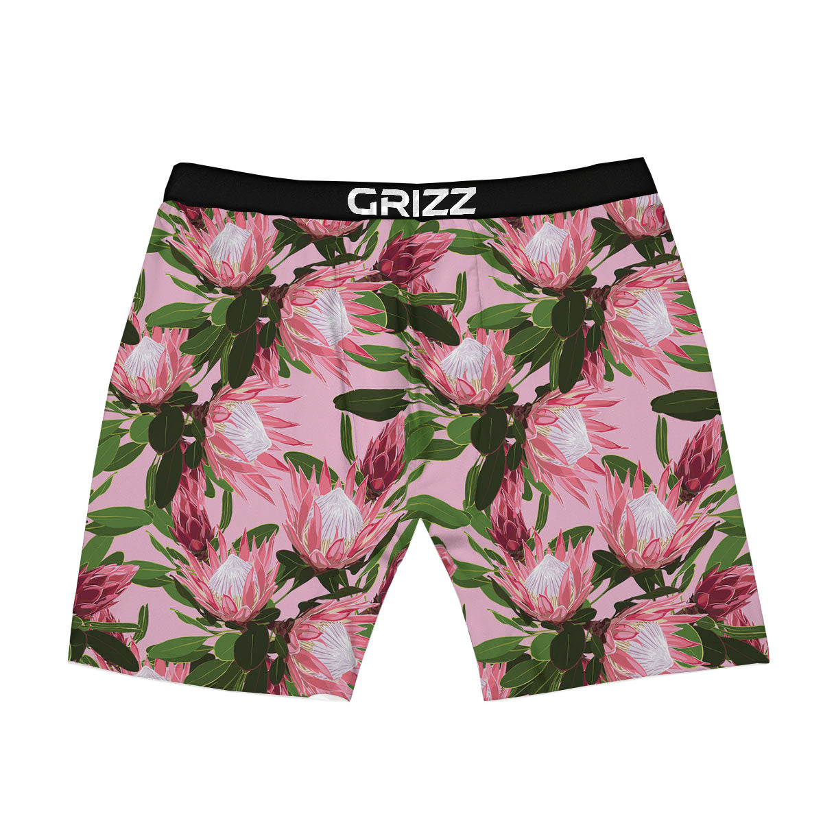 Floral Protea Print Pattern Boxer Briefs-grizzshop