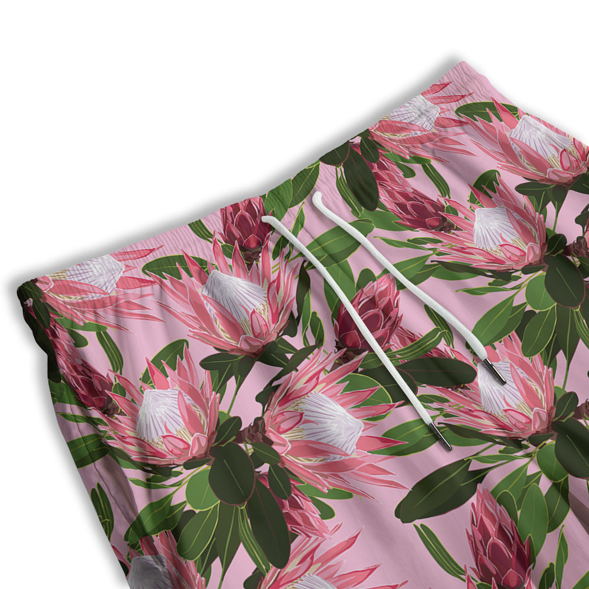 Floral Protea Print Pattern Men's Athletic Shorts
