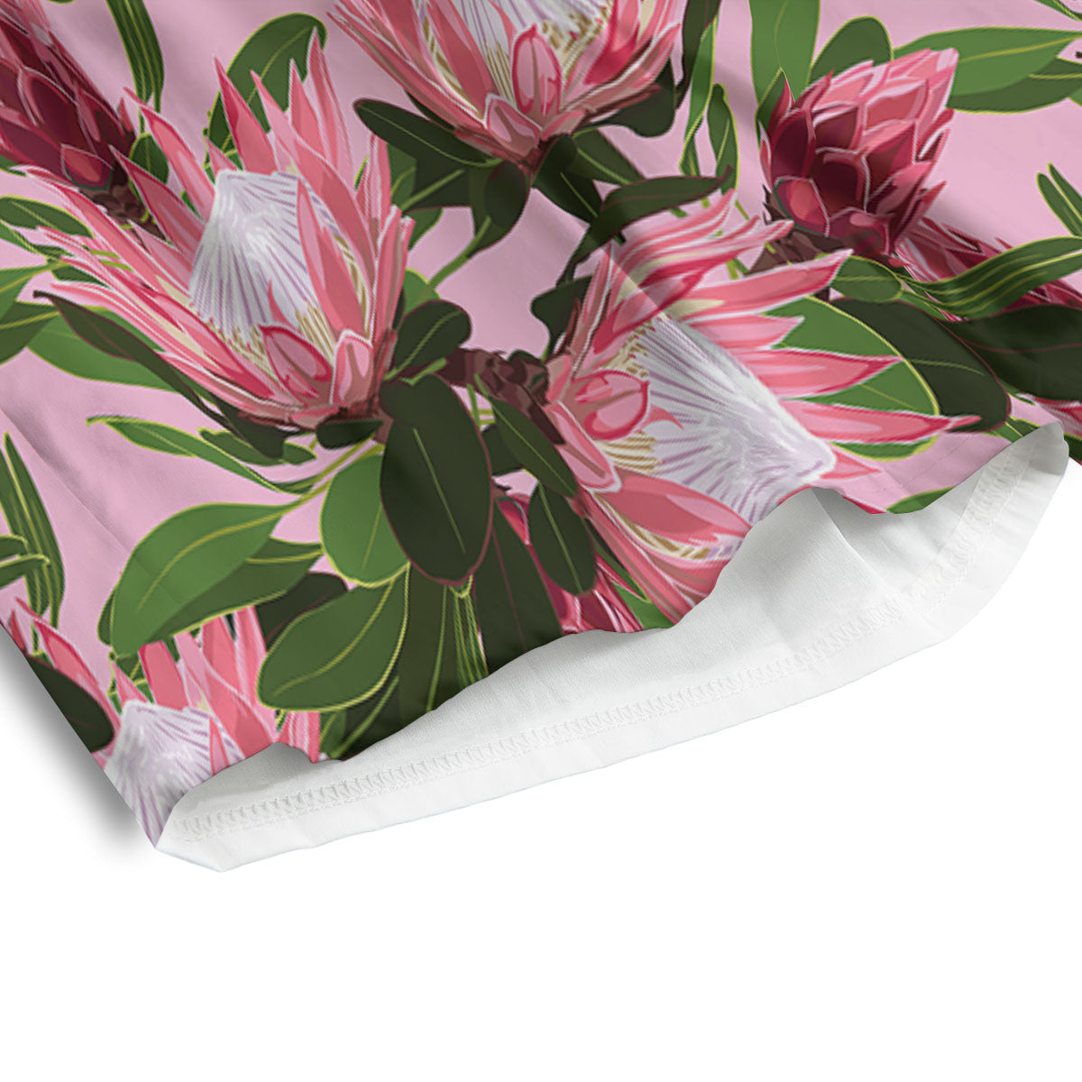 Floral Protea Print Pattern Men's Athletic Shorts