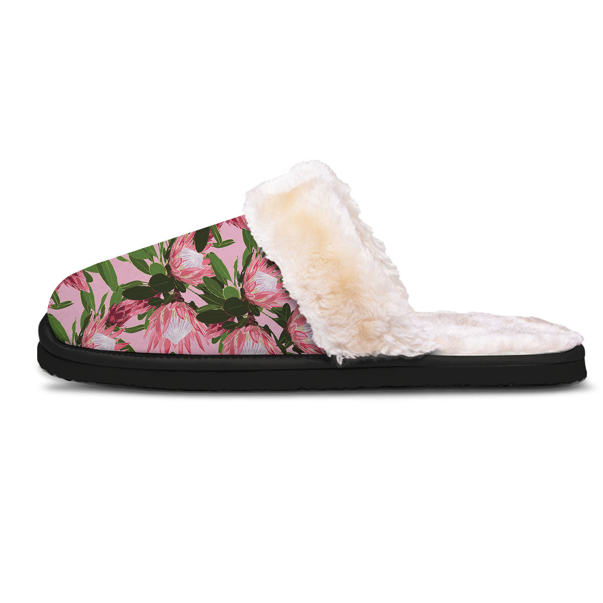 Floral Protea Print Pattern Slippers-grizzshop