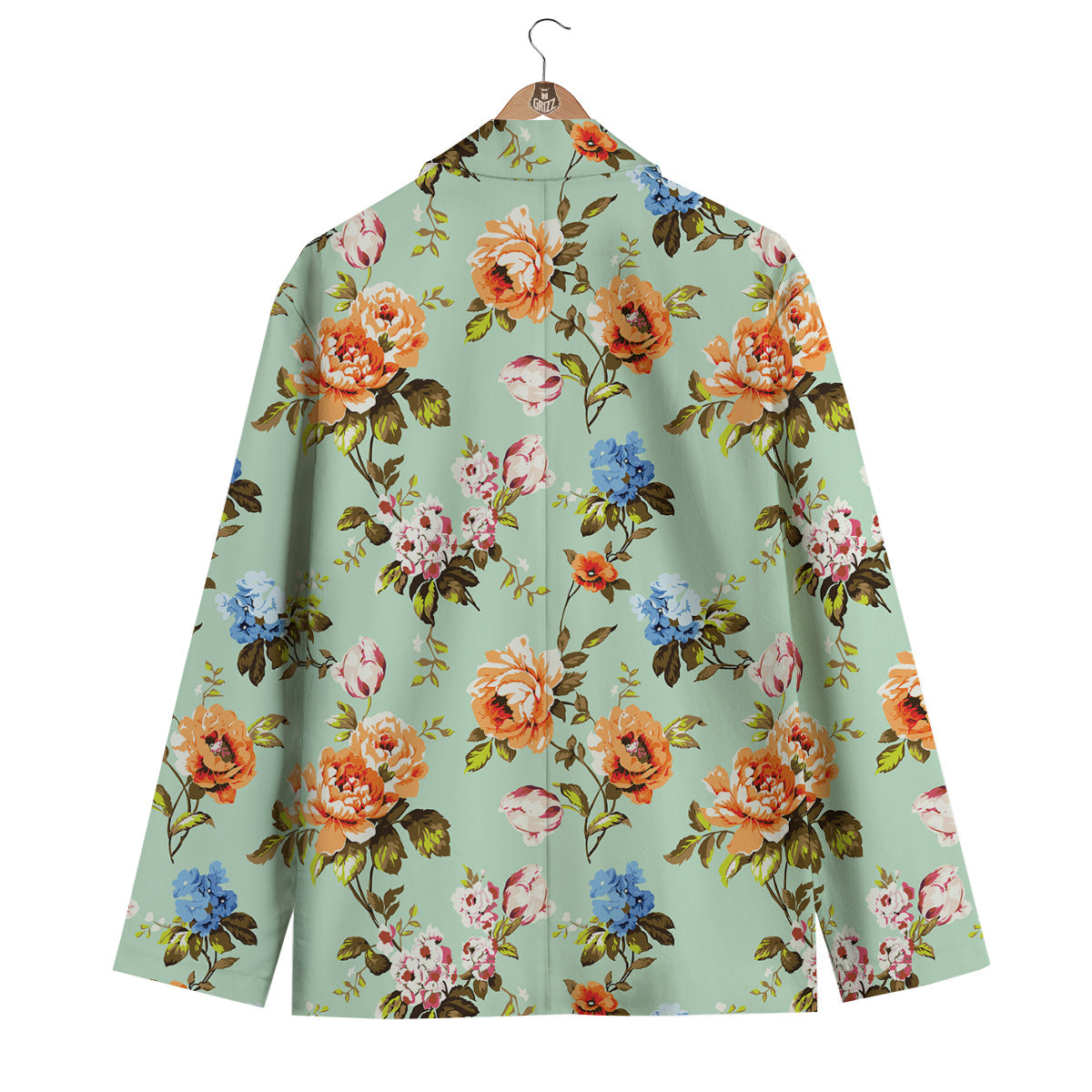 Floral Rose Flower Vintage Print Pattern Men's Blazer-grizzshop