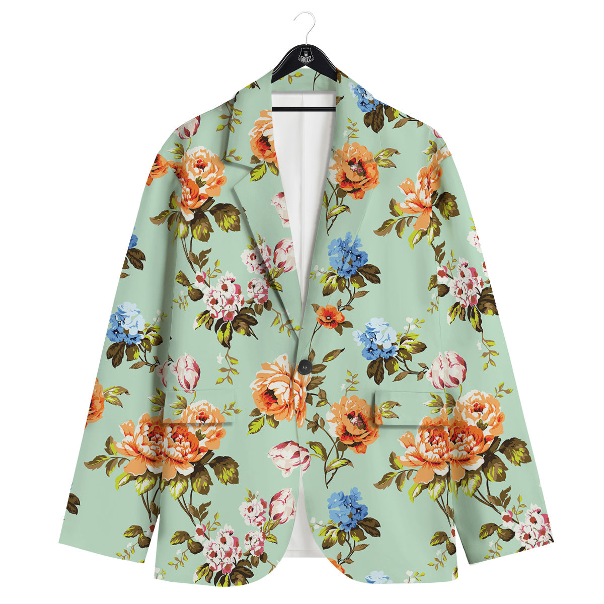 Floral Rose Flower Vintage Print Pattern Men's Sport Coat-grizzshop