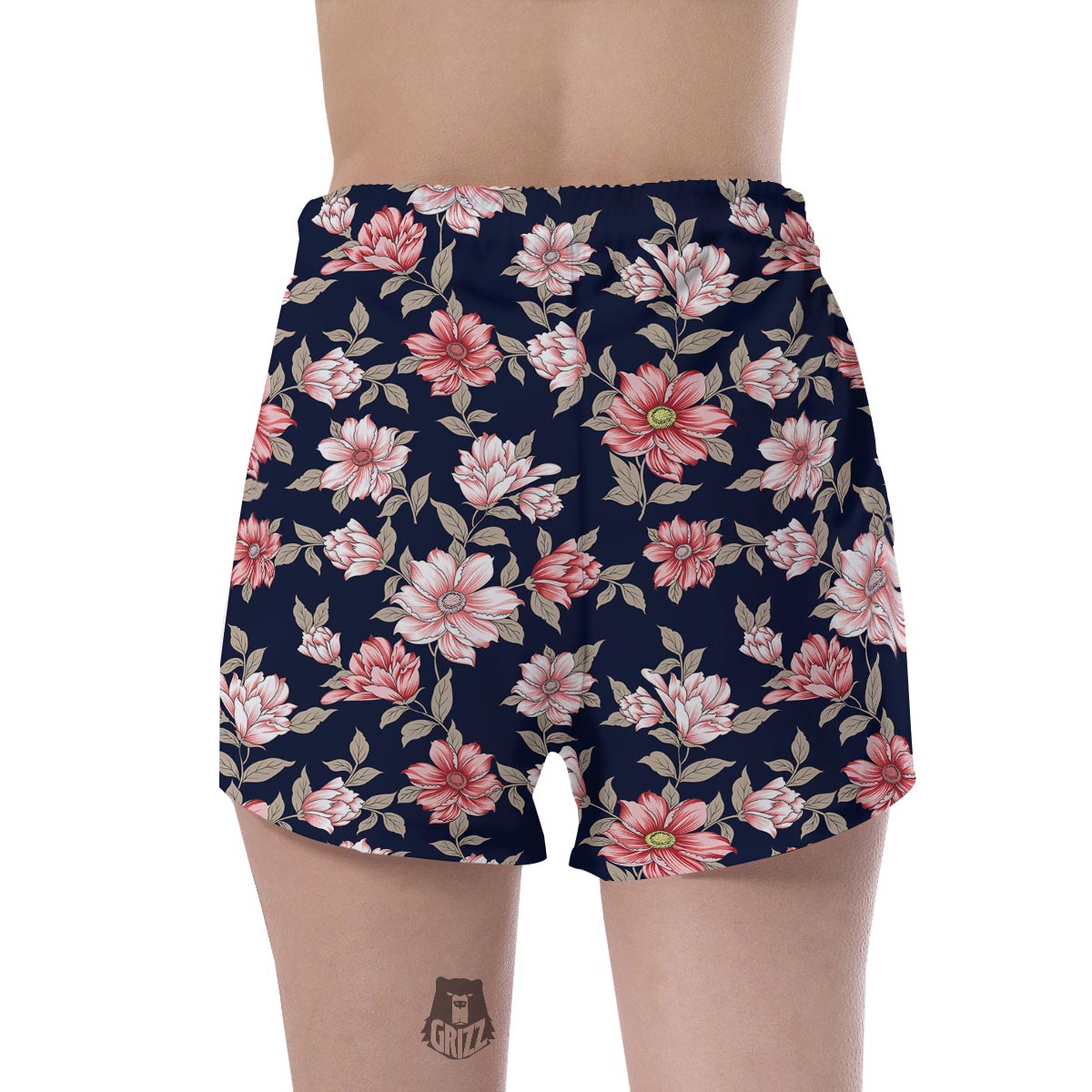 Floral Rose Print Women's Shorts-grizzshop