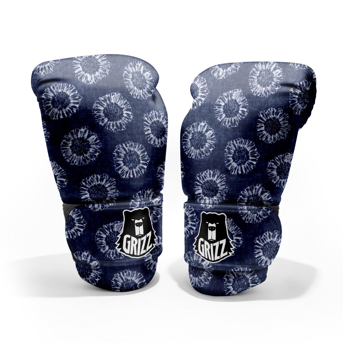 Floral Shibori Print Pattern Pro Boxing Glove