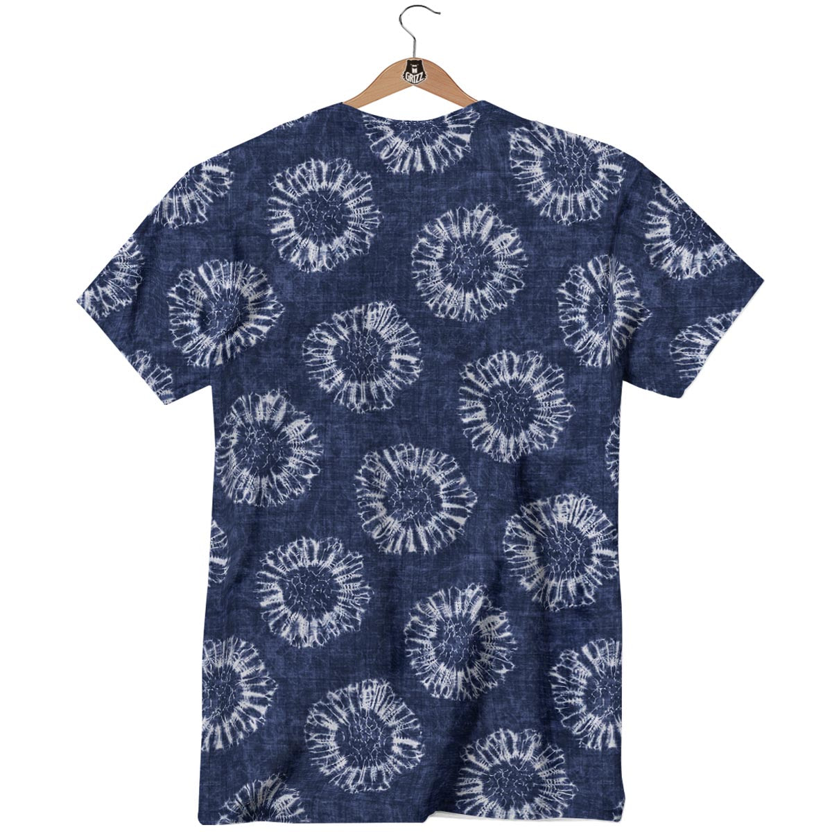 Floral Shibori Print Pattern T-Shirt-grizzshop