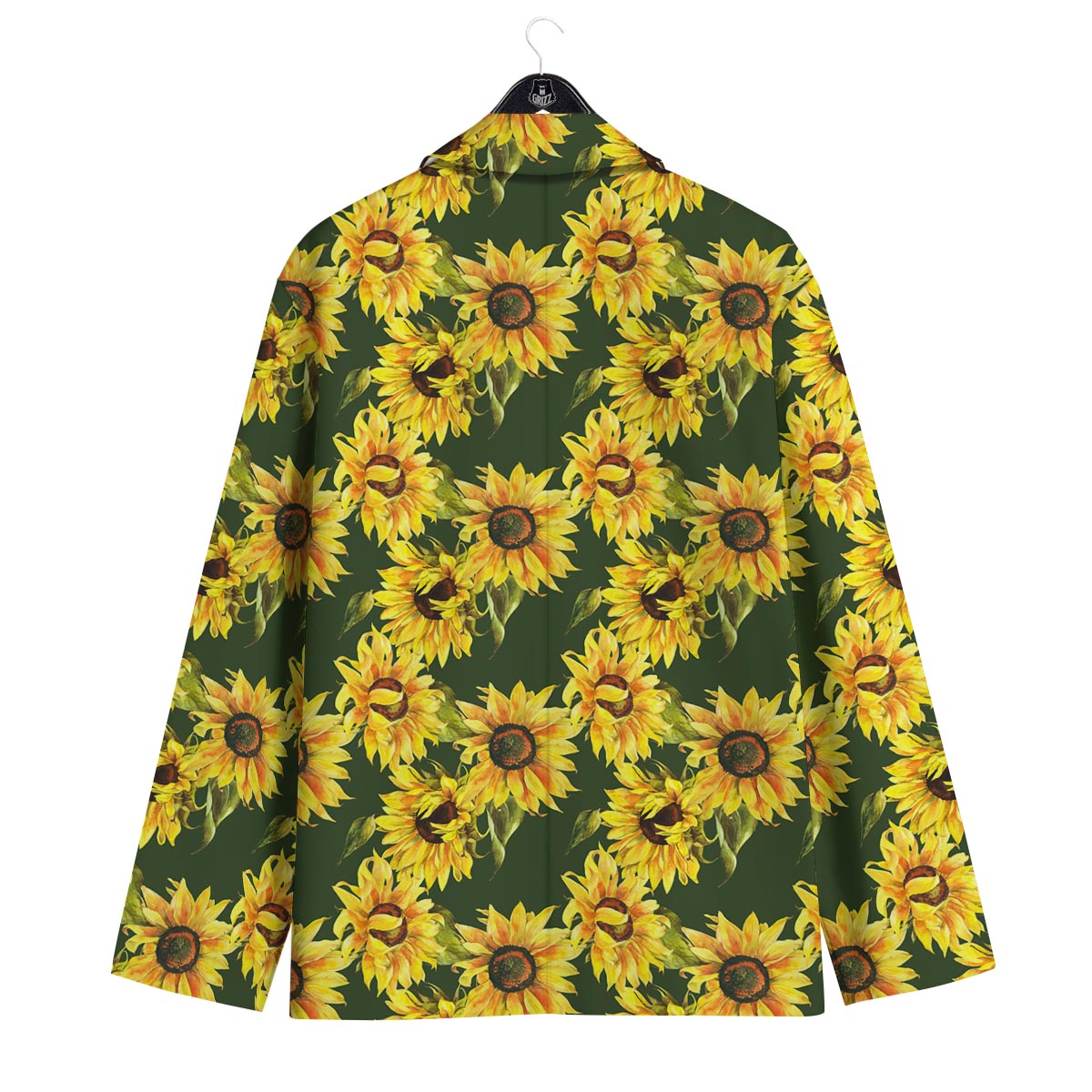 Floral Sunflower Print Pattern Men's Sport Coat-grizzshop