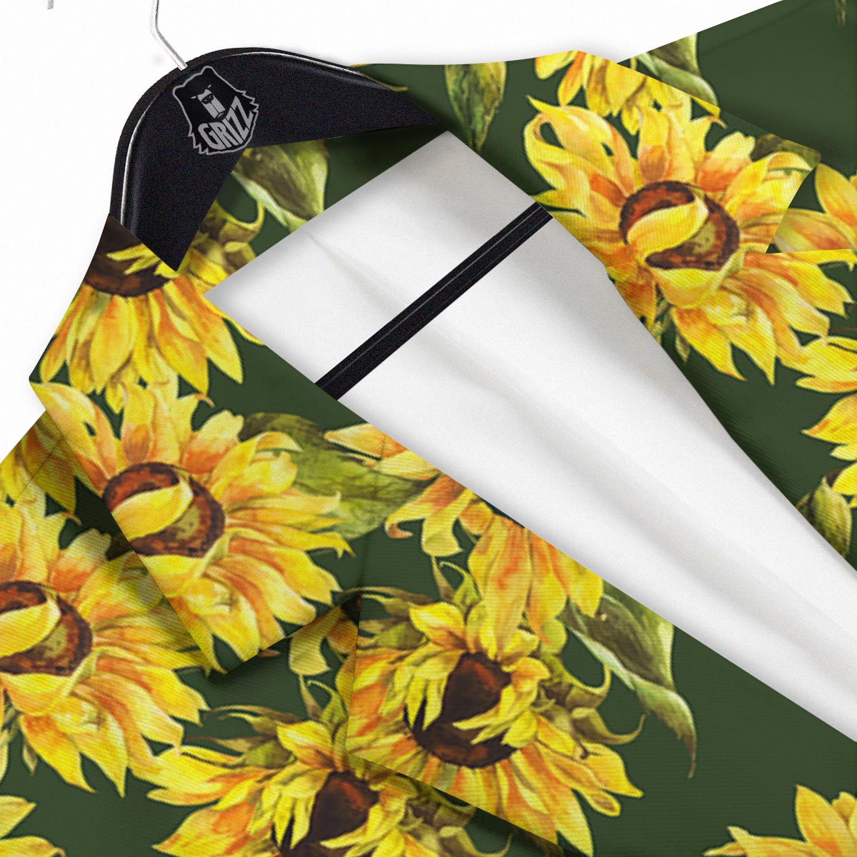 Floral Sunflower Print Pattern Men's Sport Coat-grizzshop