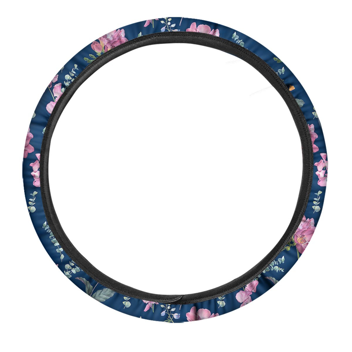 Floral Sweet Pea Print Pattern Car Steering Wheel Cover-grizzshop