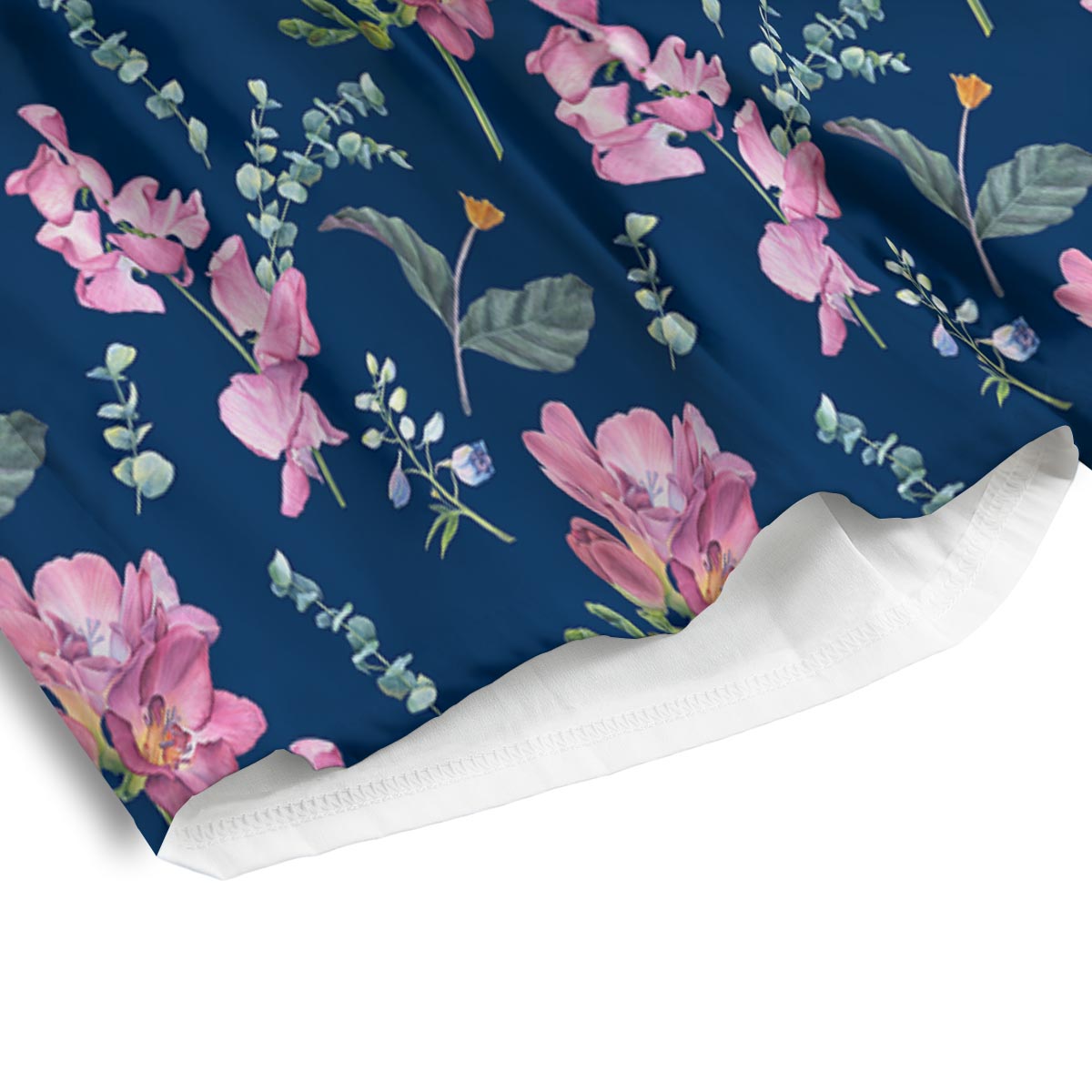 Floral Sweet Pea Print Pattern Men's Athletic Shorts