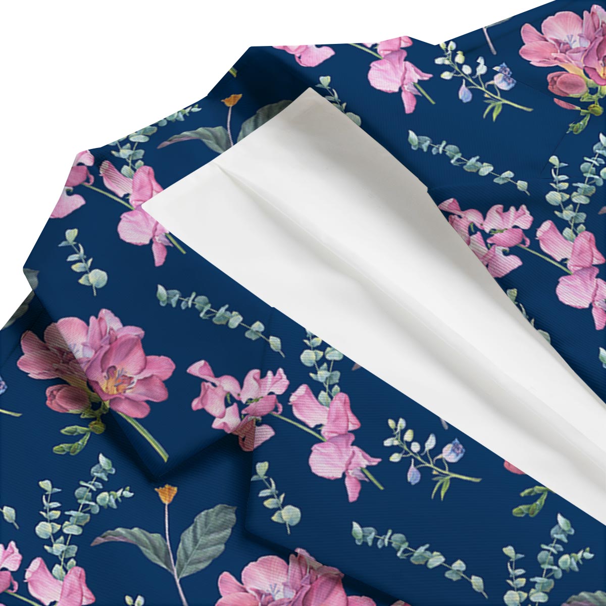 Floral Sweet Pea Print Pattern Men's Blazer-grizzshop
