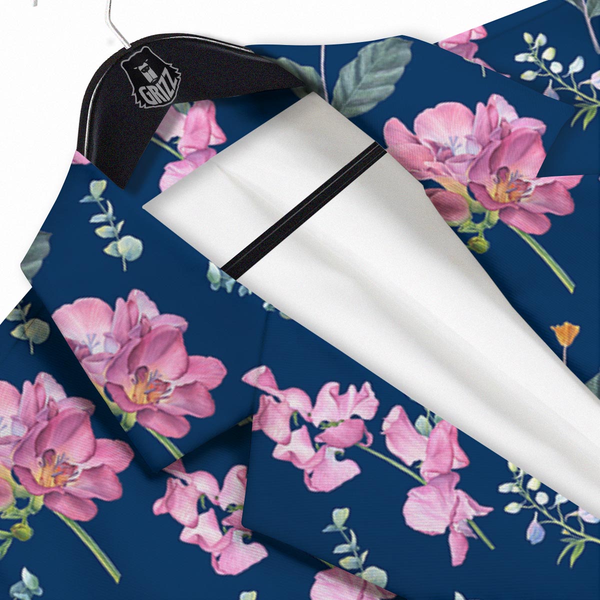 Floral Sweet Pea Print Pattern Men's Sport Coat-grizzshop