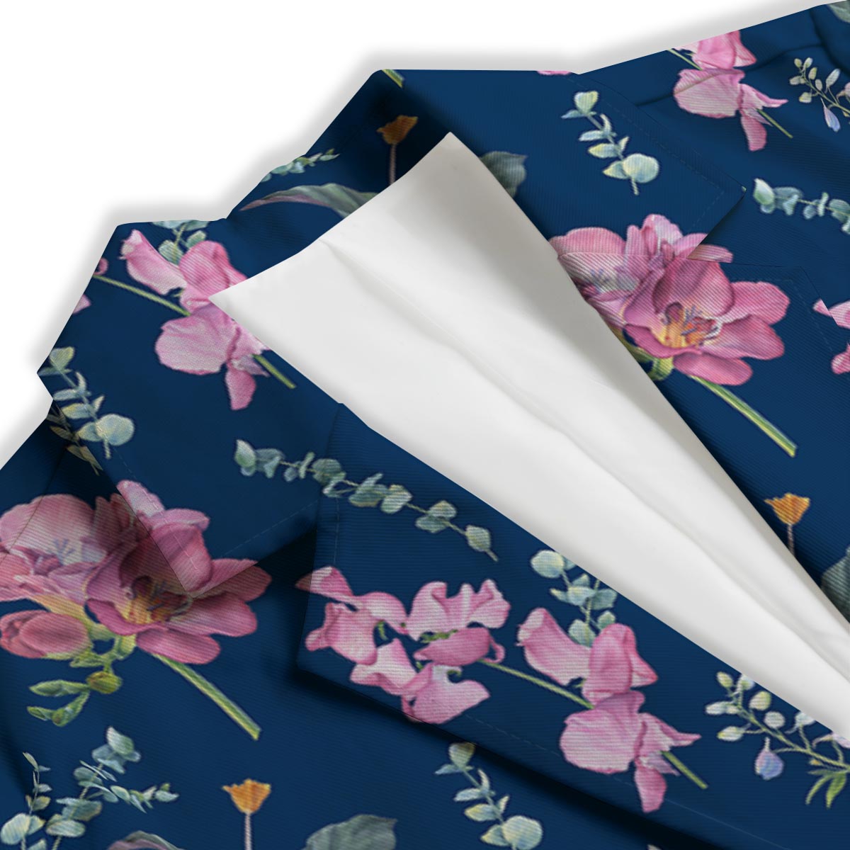 Floral Sweet Pea Print Pattern Women's Blazer-grizzshop