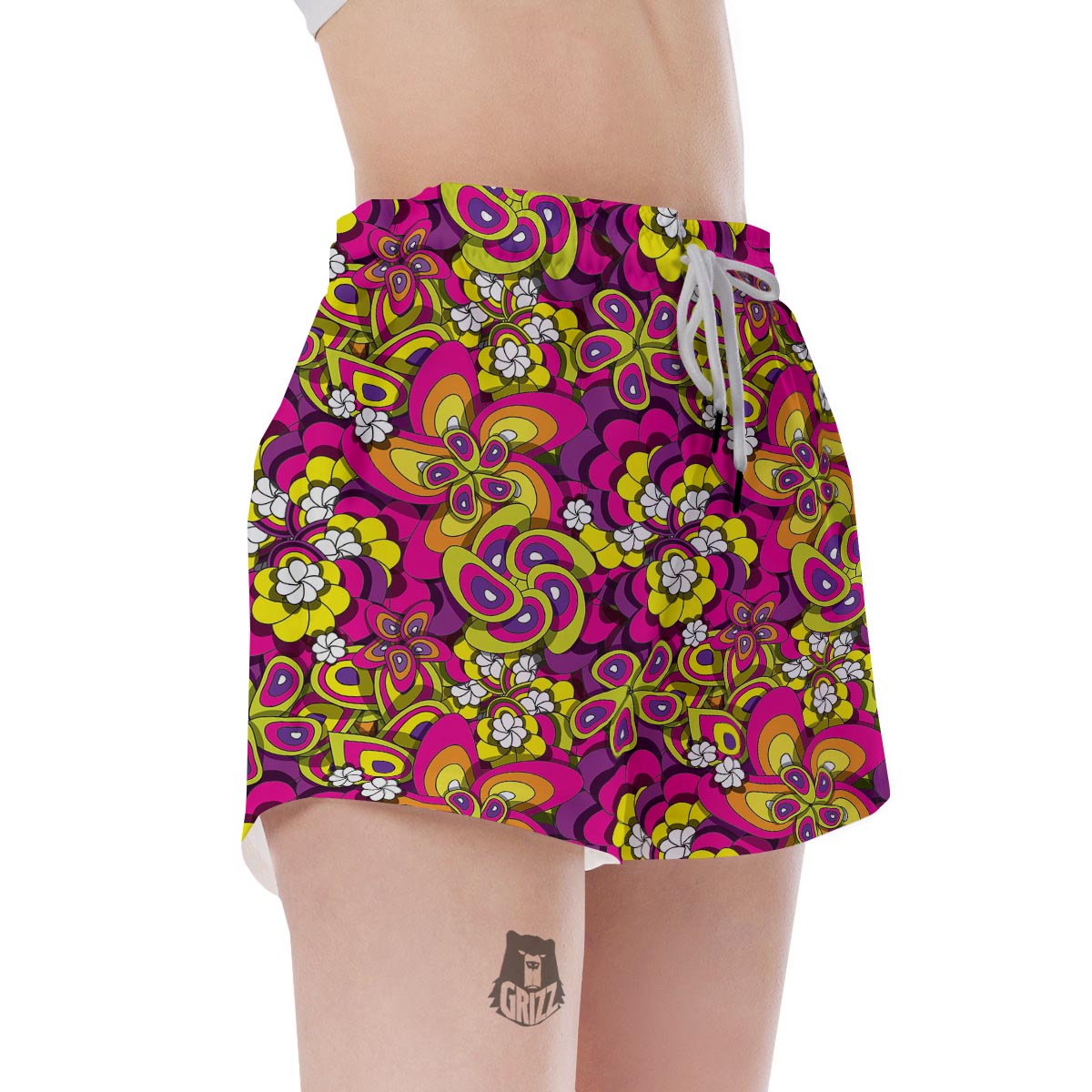 Floral Trippy Women's Shorts-grizzshop