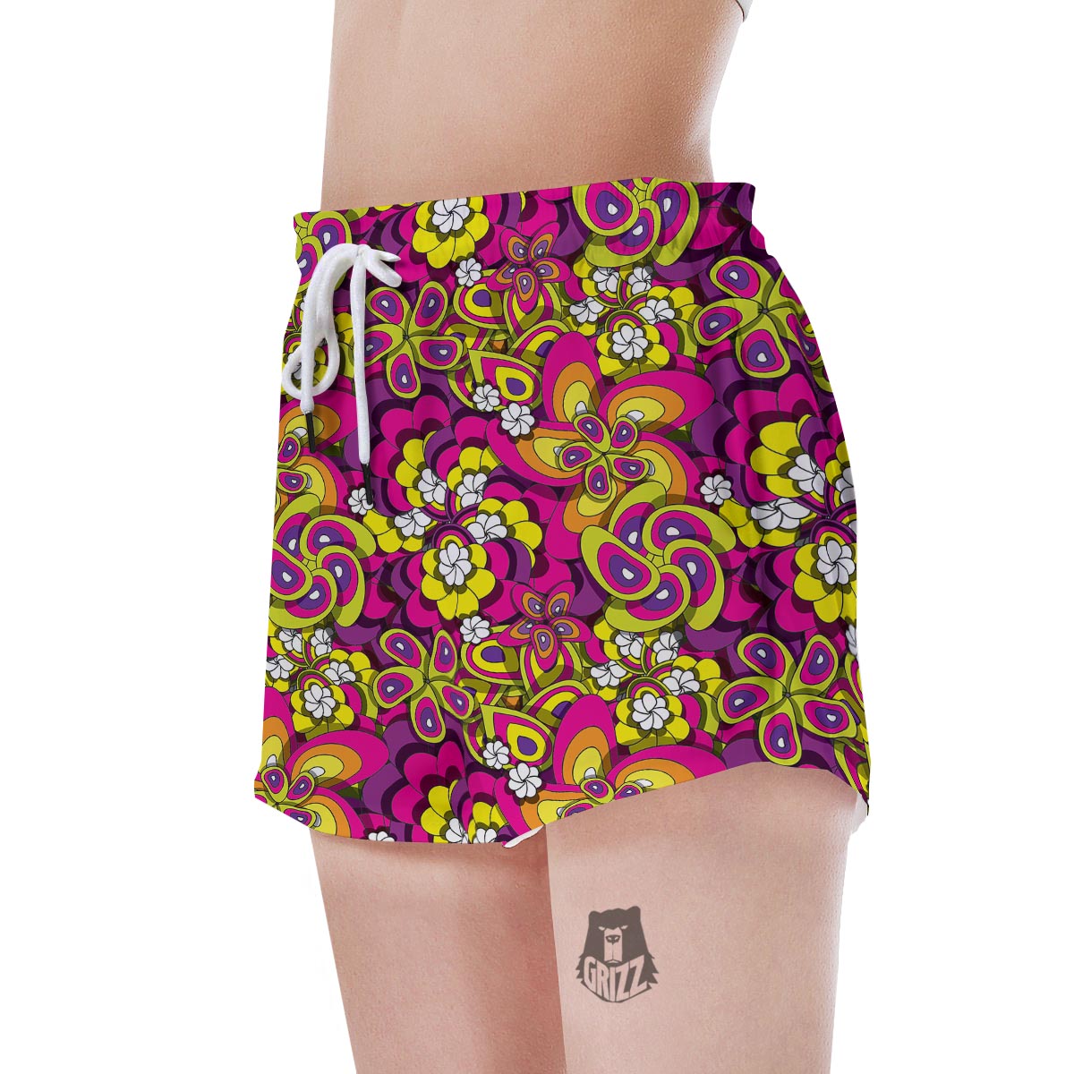 Floral Trippy Women's Shorts-grizzshop