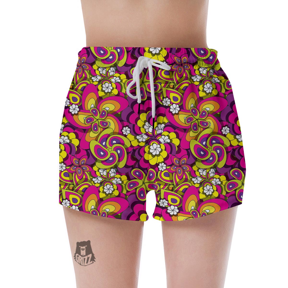 Floral Trippy Women's Shorts-grizzshop