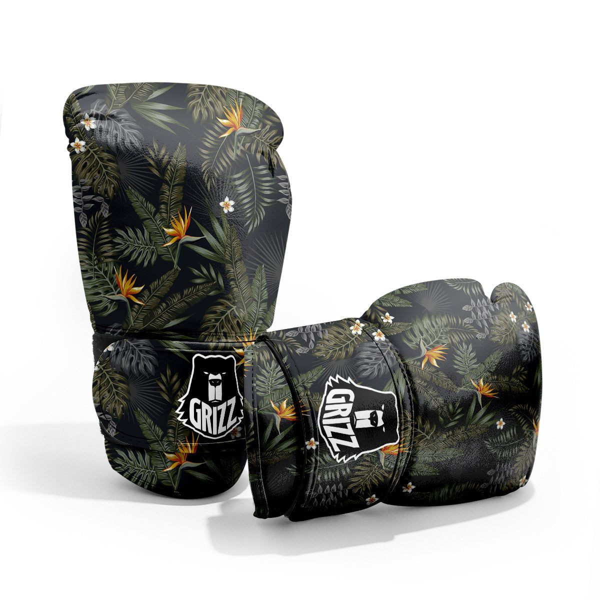 Floral Tropical Vintage Print Pattern Sparring Gloves-grizzshop