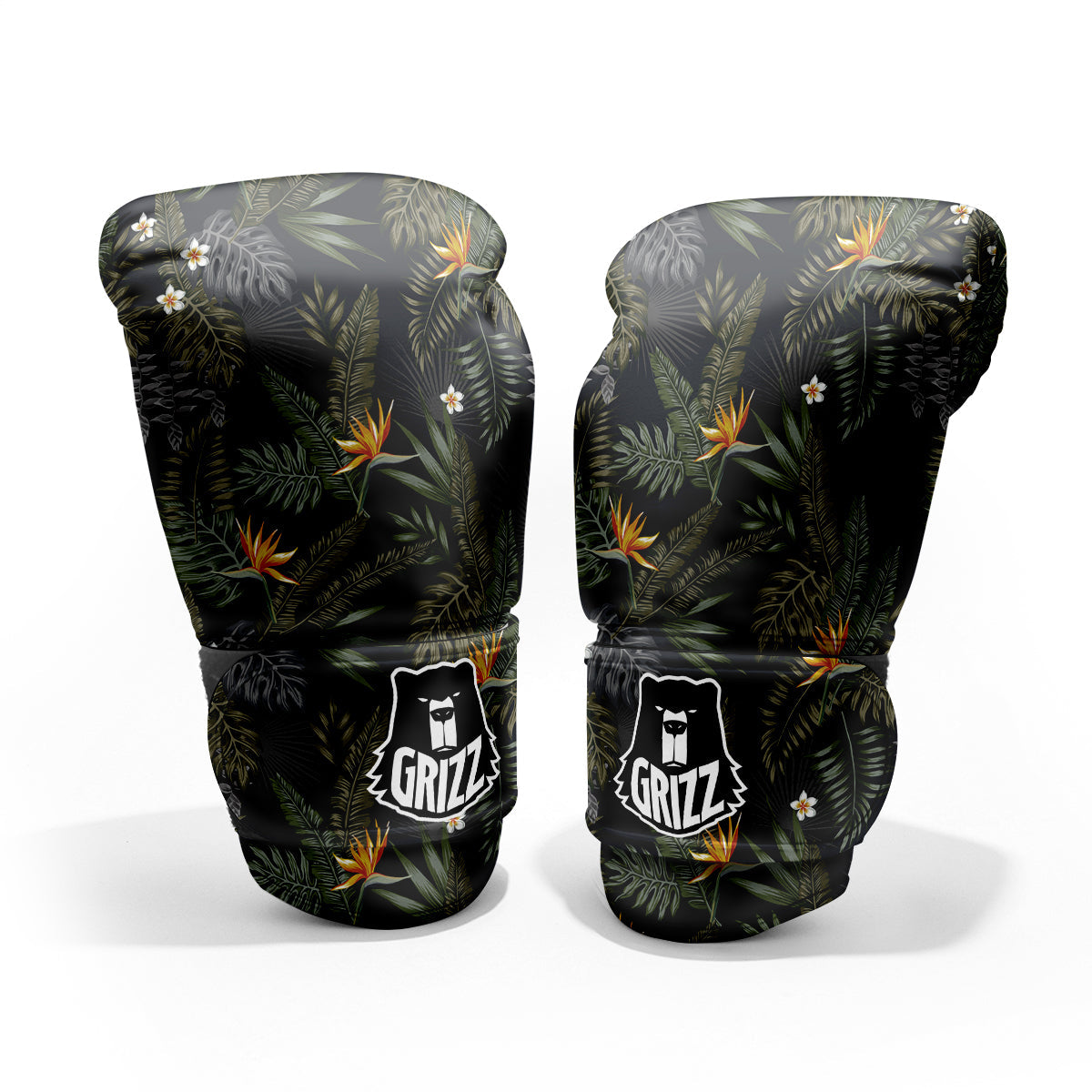 Floral Tropical Vintage Print Pattern Sparring Gloves-grizzshop