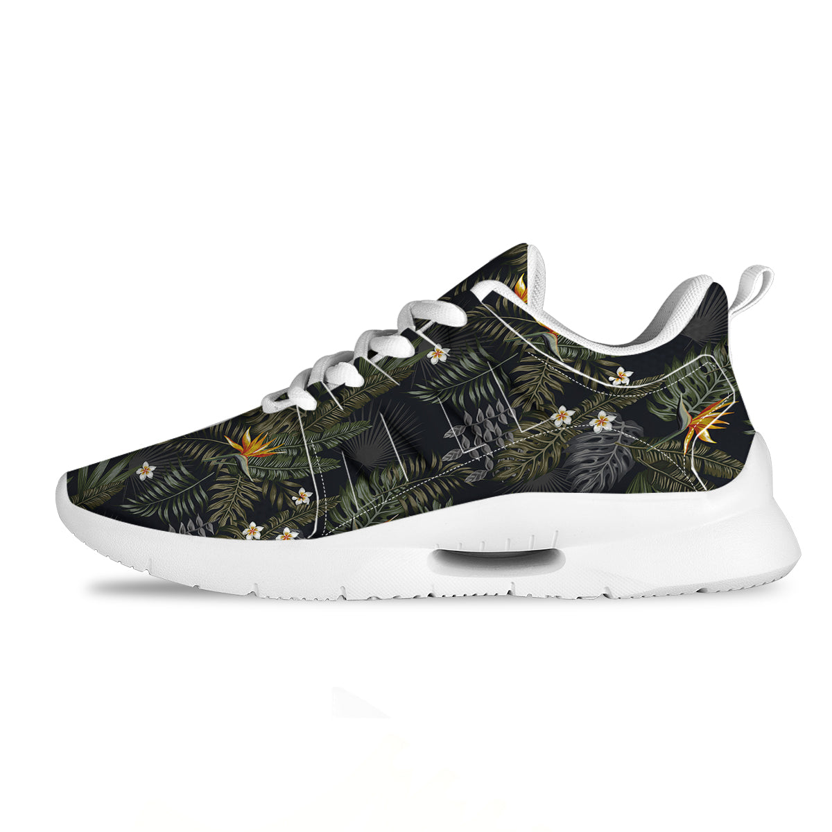 Floral Tropical Vintage Print Pattern Tennis Shoes-grizzshop