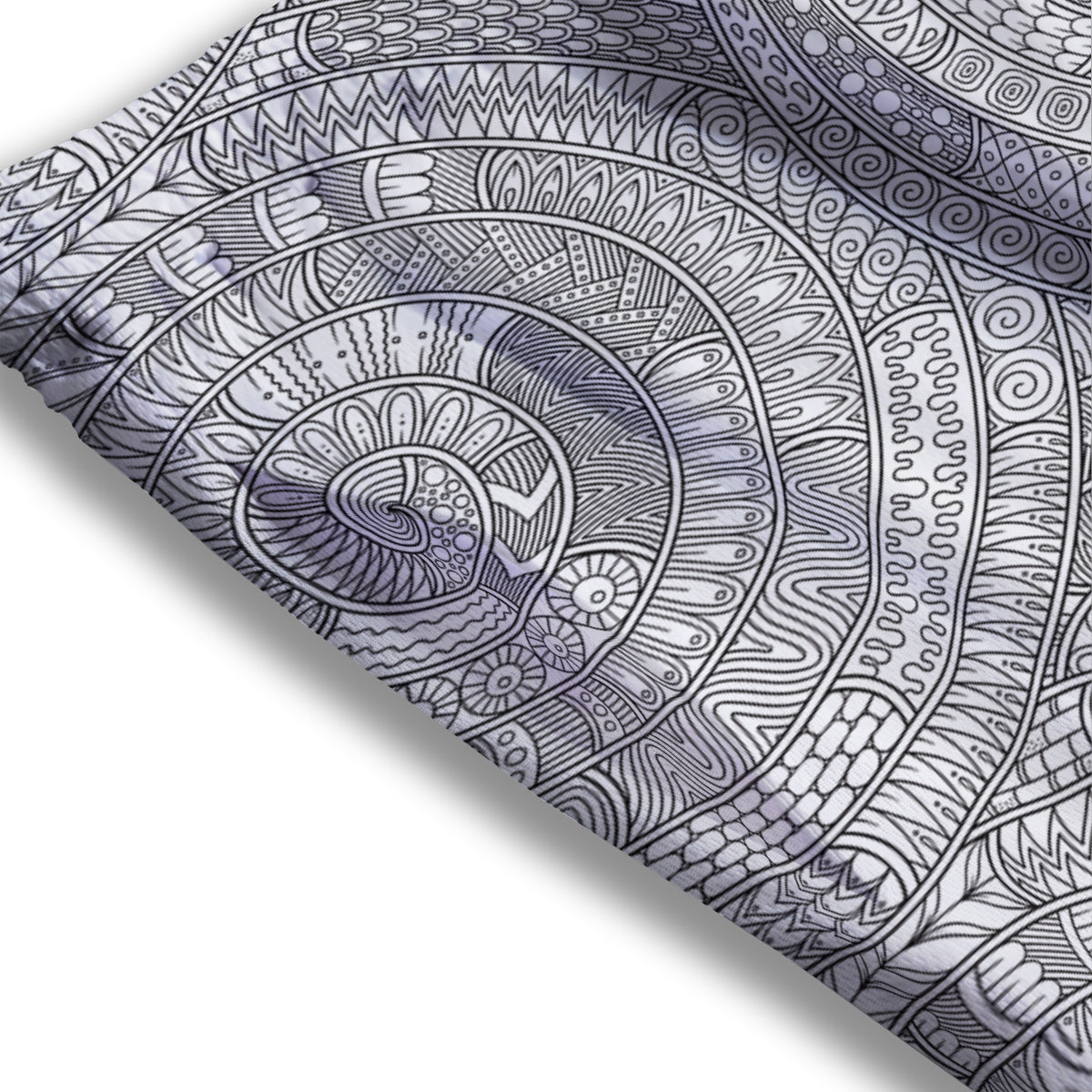 Floral Zentangle Print Pattern Mesh Shorts