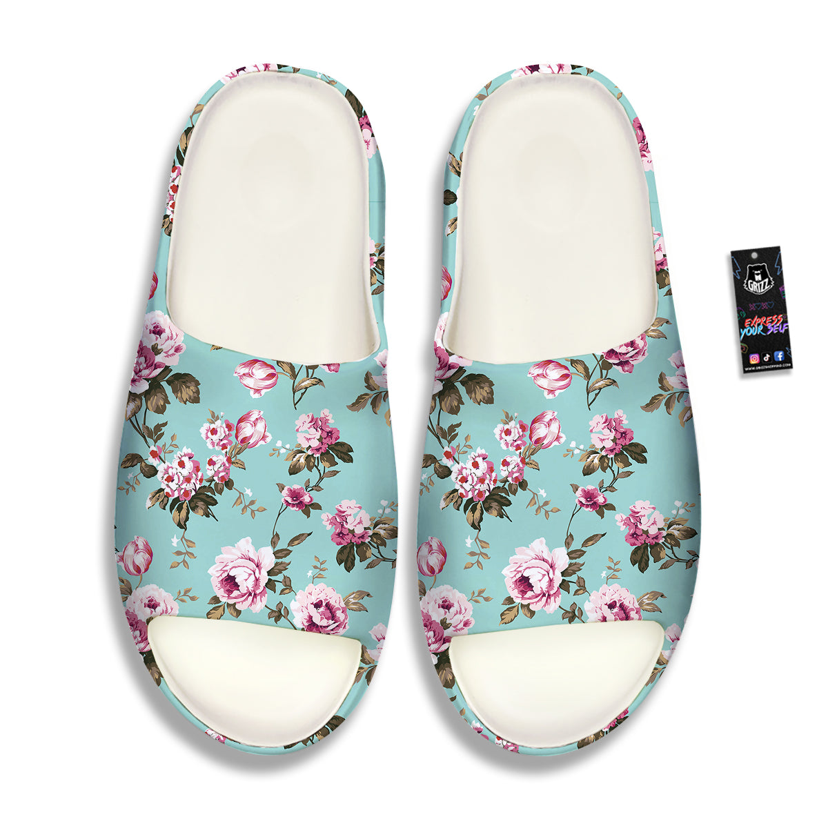 Floral Blossom Vintage Print Pattern Sandals-grizzshop