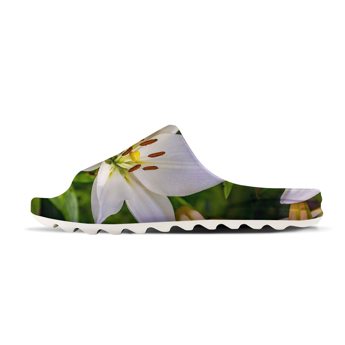 Floral Lily Print Sandals-grizzshop