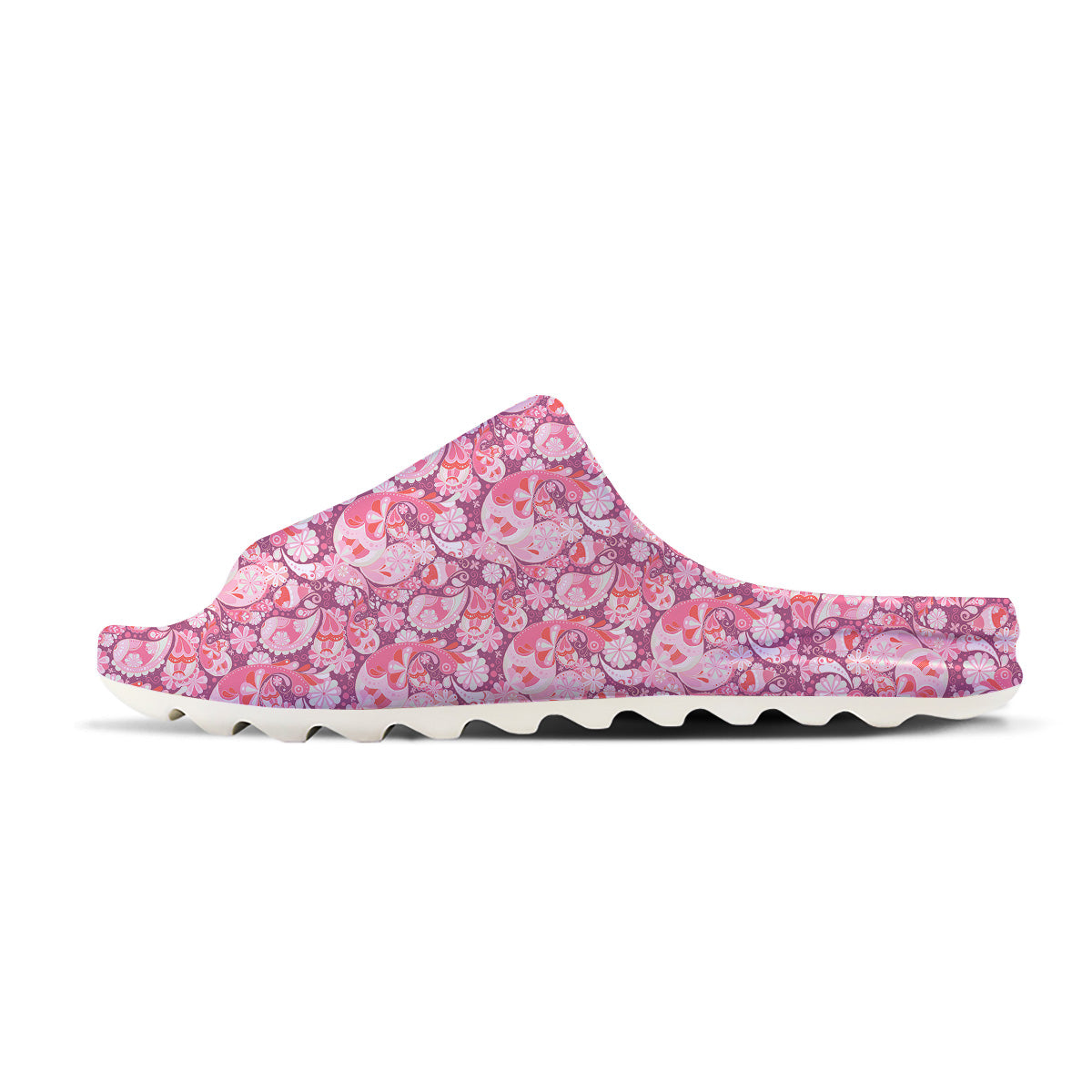 Floral Pink Paisley Print Pattern Sandals-grizzshop