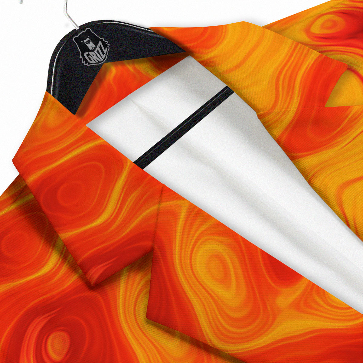 Flow Lava Print Men's Sport Coat-grizzshop