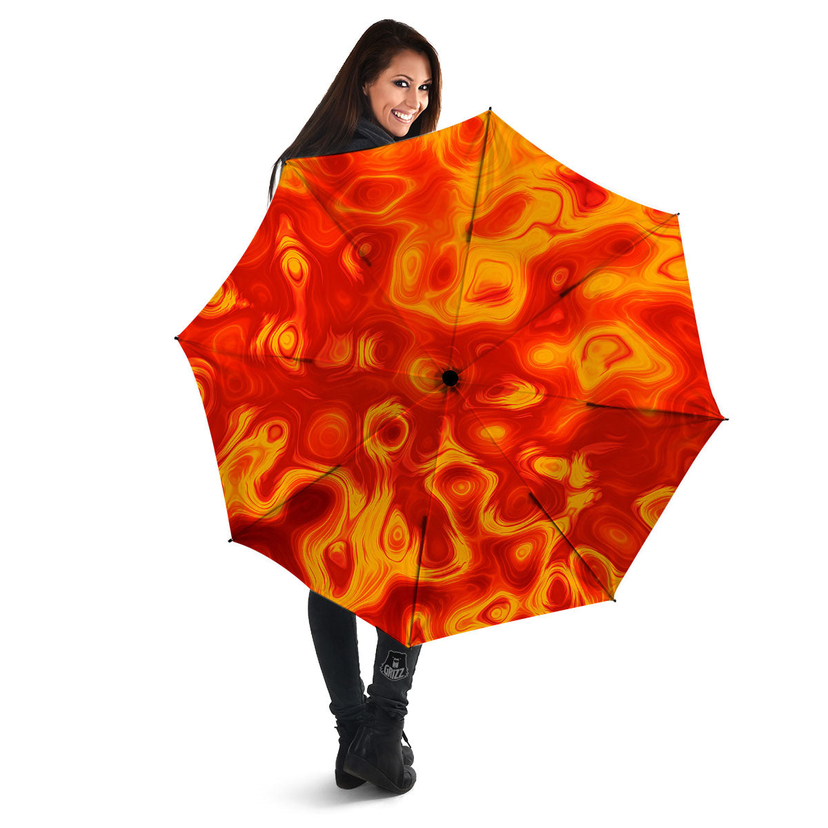 Flow Lava Print Umbrella-grizzshop