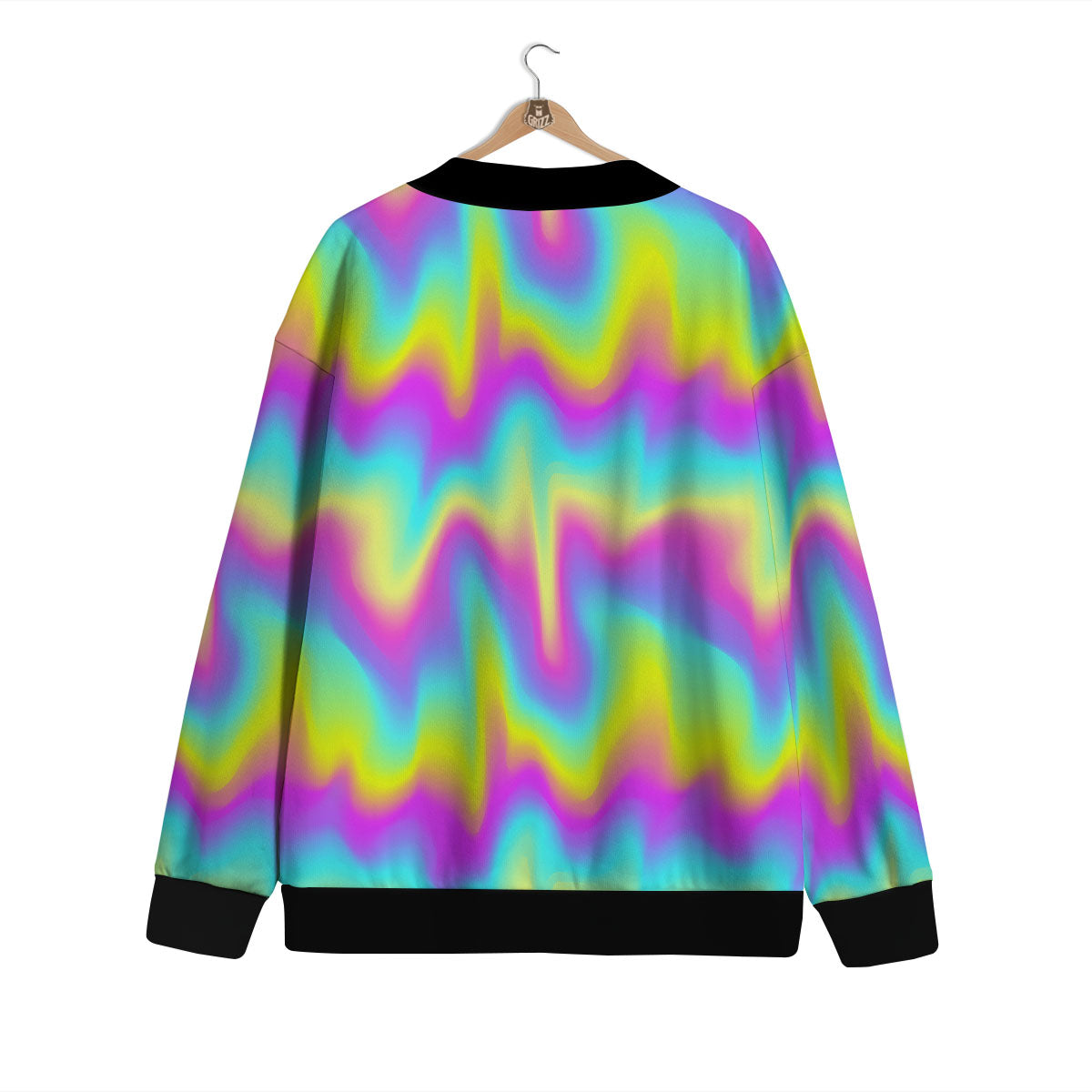 Flow Rainbow Print Pattern Cardigan-grizzshop