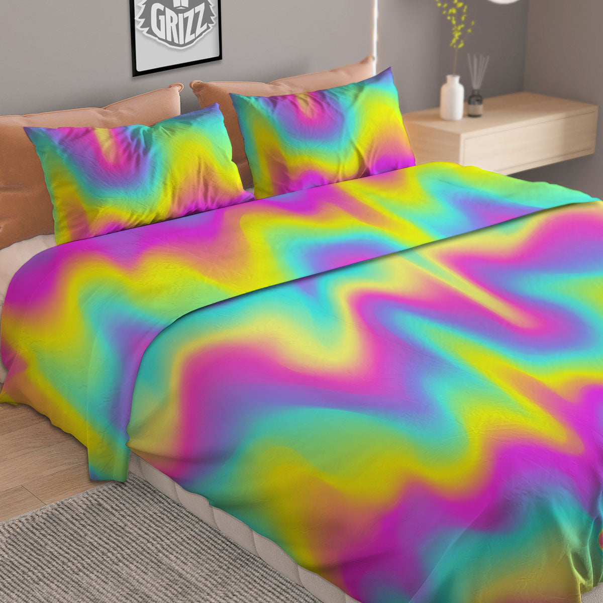Floral Rose Flower Vintage Print Pattern Duvet Cover Bedding Set