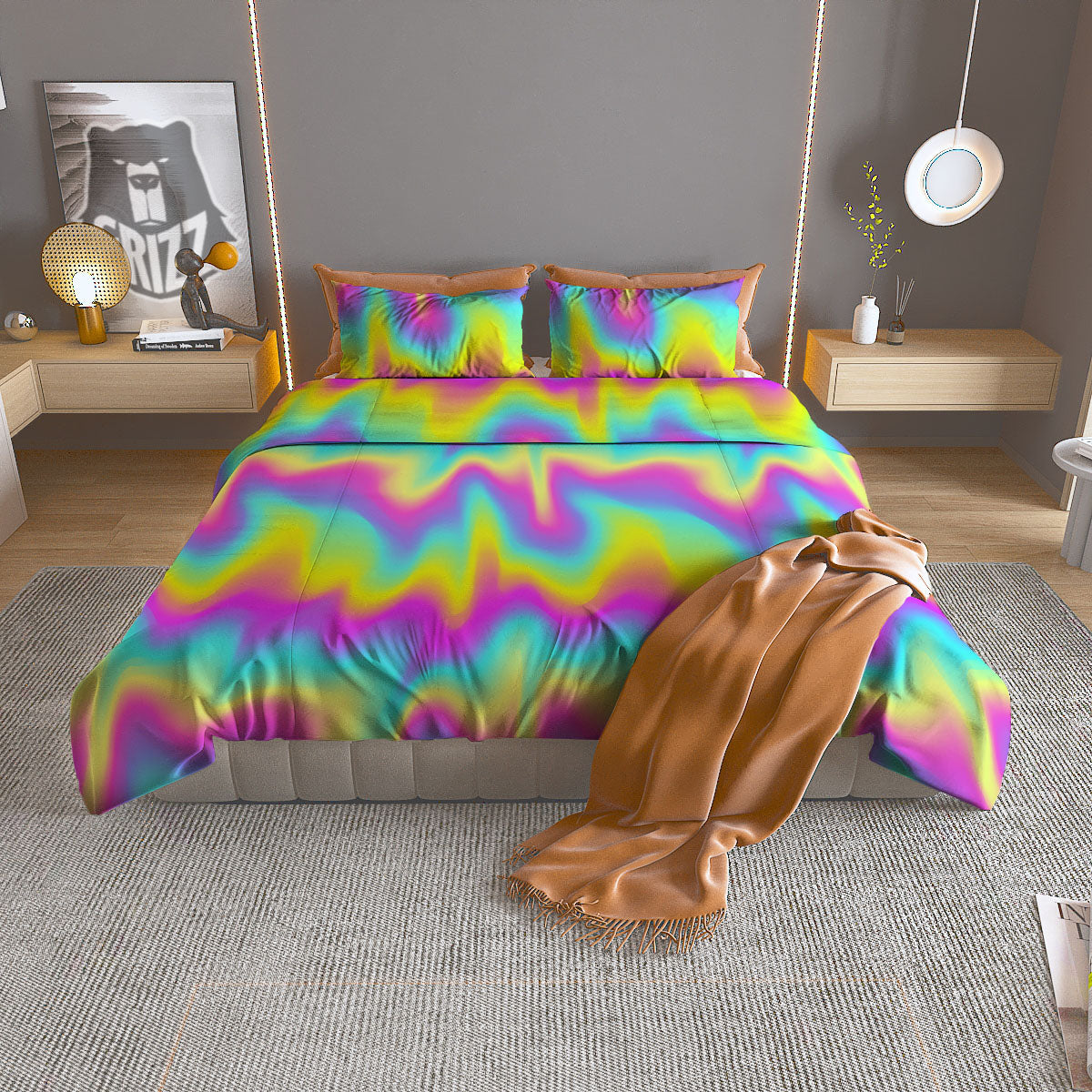 Floral Rose Flower Vintage Print Pattern Duvet Cover Bedding Set