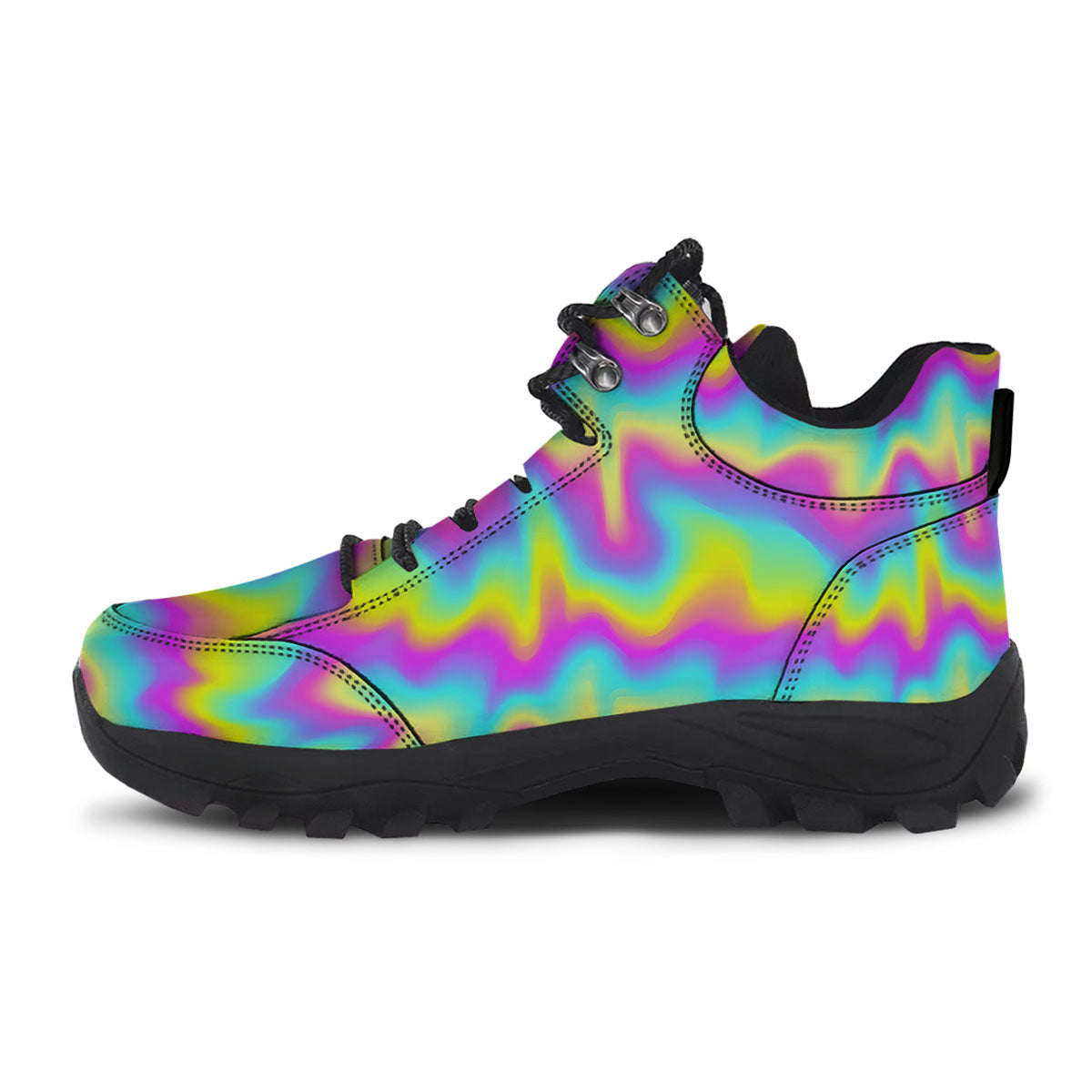 Flow Rainbow Print Pattern Hiking Shoes-grizzshop