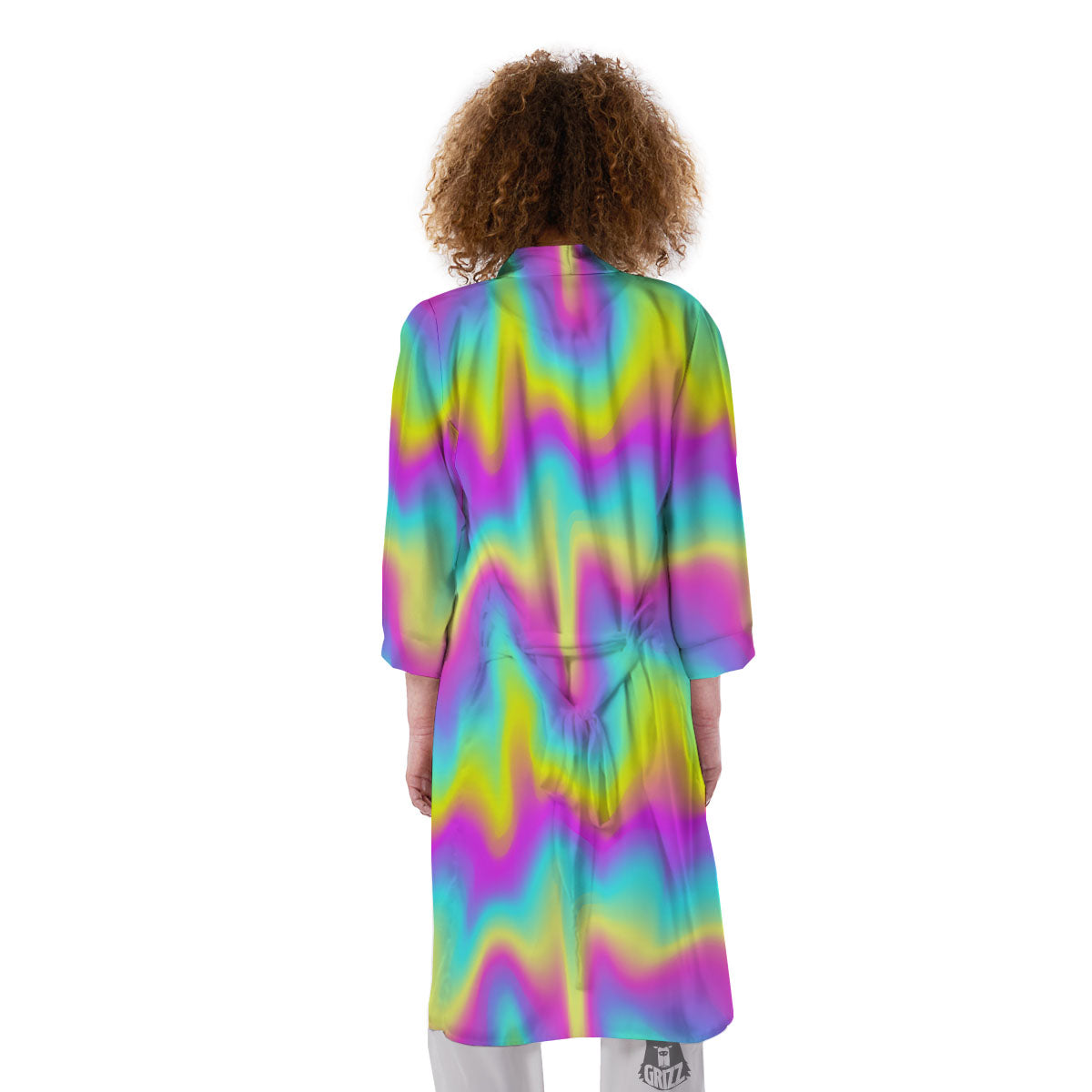 Flow Rainbow Print Pattern Kimono-grizzshop