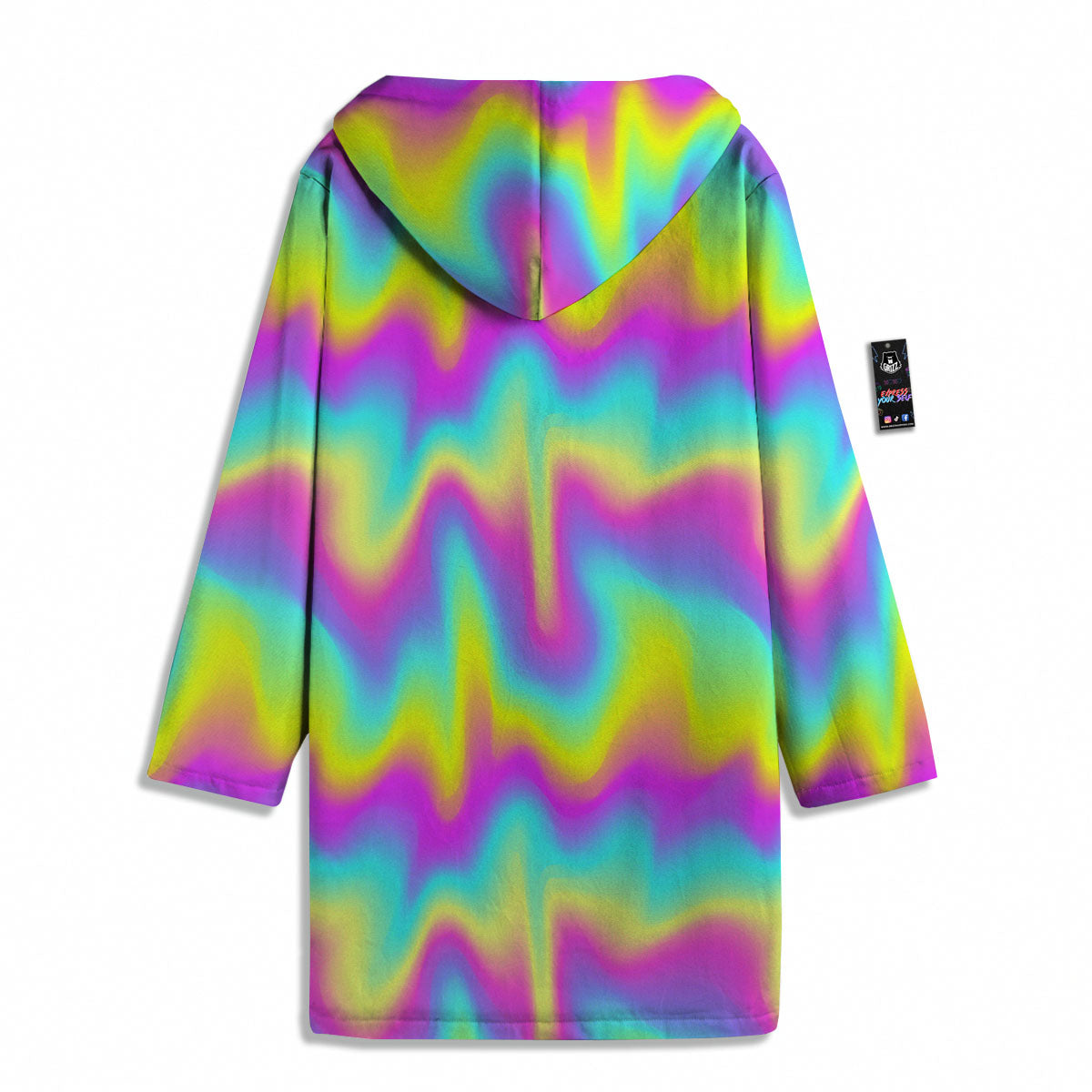 Flow Rainbow Print Pattern Men's Windbreaker Jacket-grizzshop