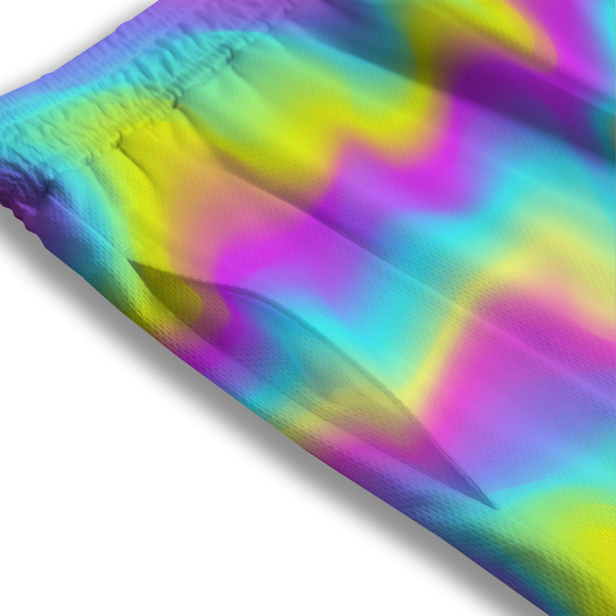 Flow Rainbow Print Pattern Mesh Shorts