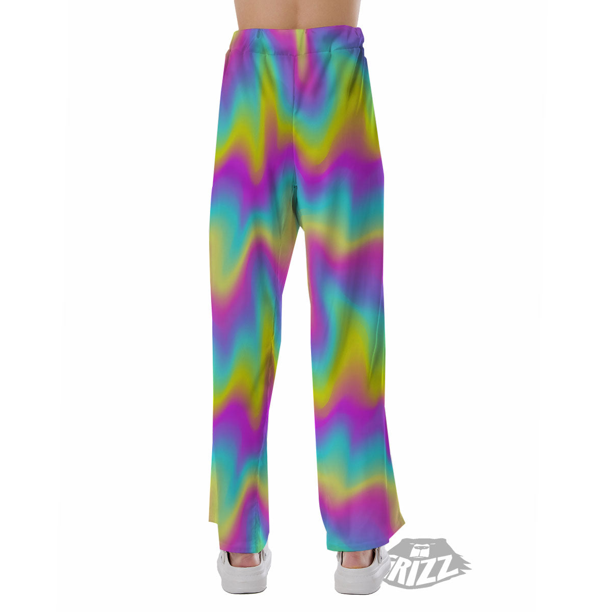 Flow Rainbow Print Pattern Pajama Pants-grizzshop