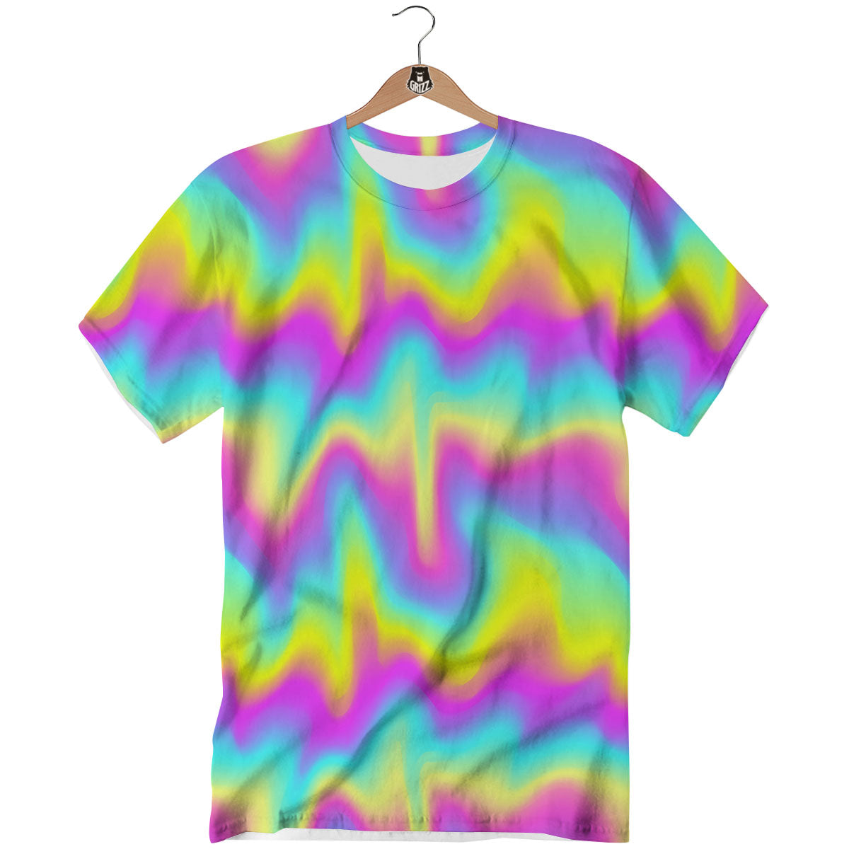 Flow Rainbow Print Pattern T-Shirt-grizzshop