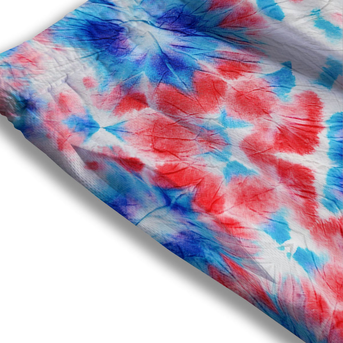 Flower Abstract Mark Red And Blue Print Mesh Shorts-grizzshop