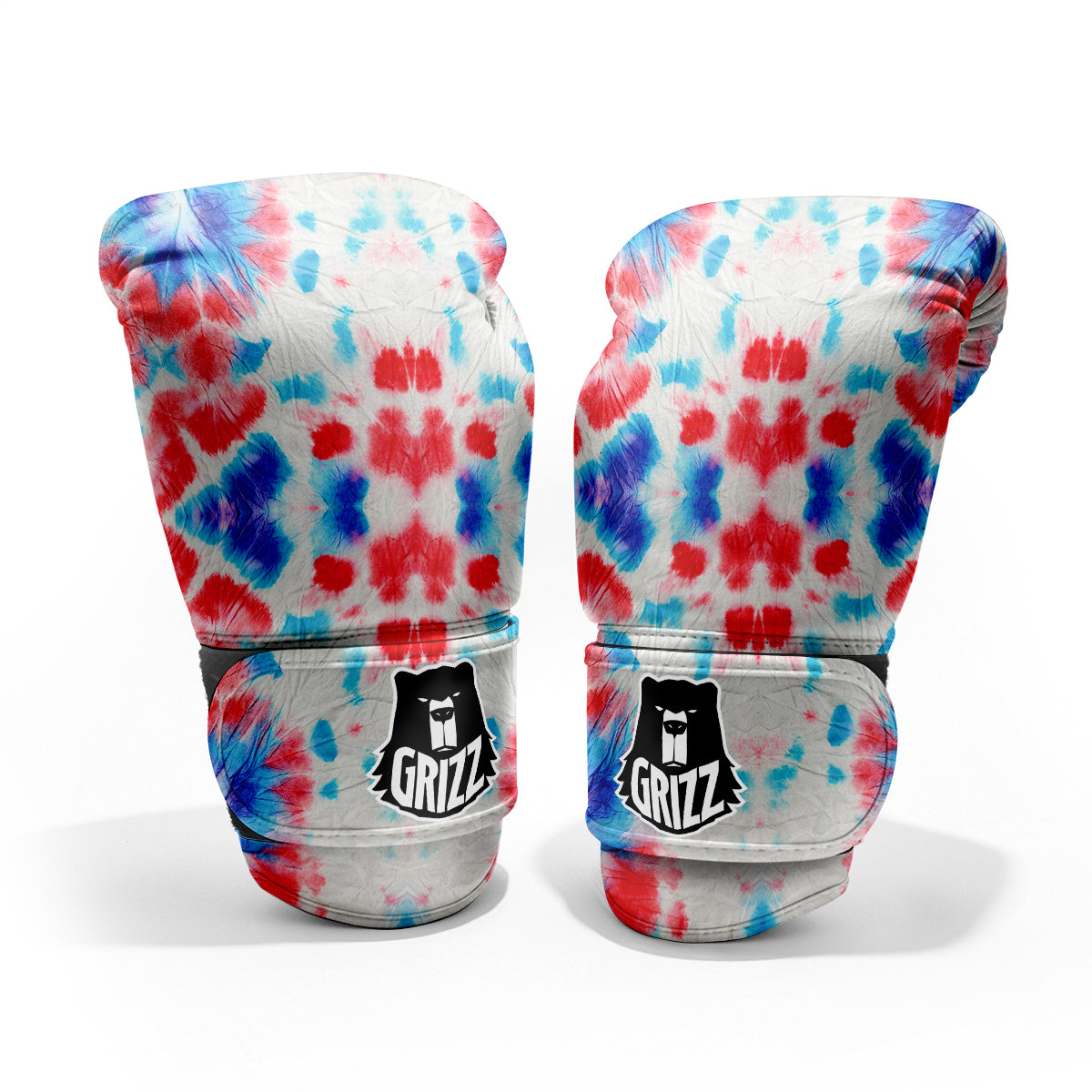 Flower Abstract Mark Red And Blue Print Sparring Gloves-grizzshop