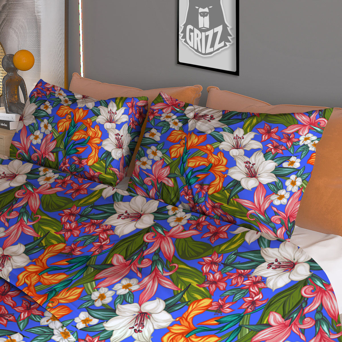 Flower Aloha Hawaiian Print Duvet Cover Bedding Set-grizzshop